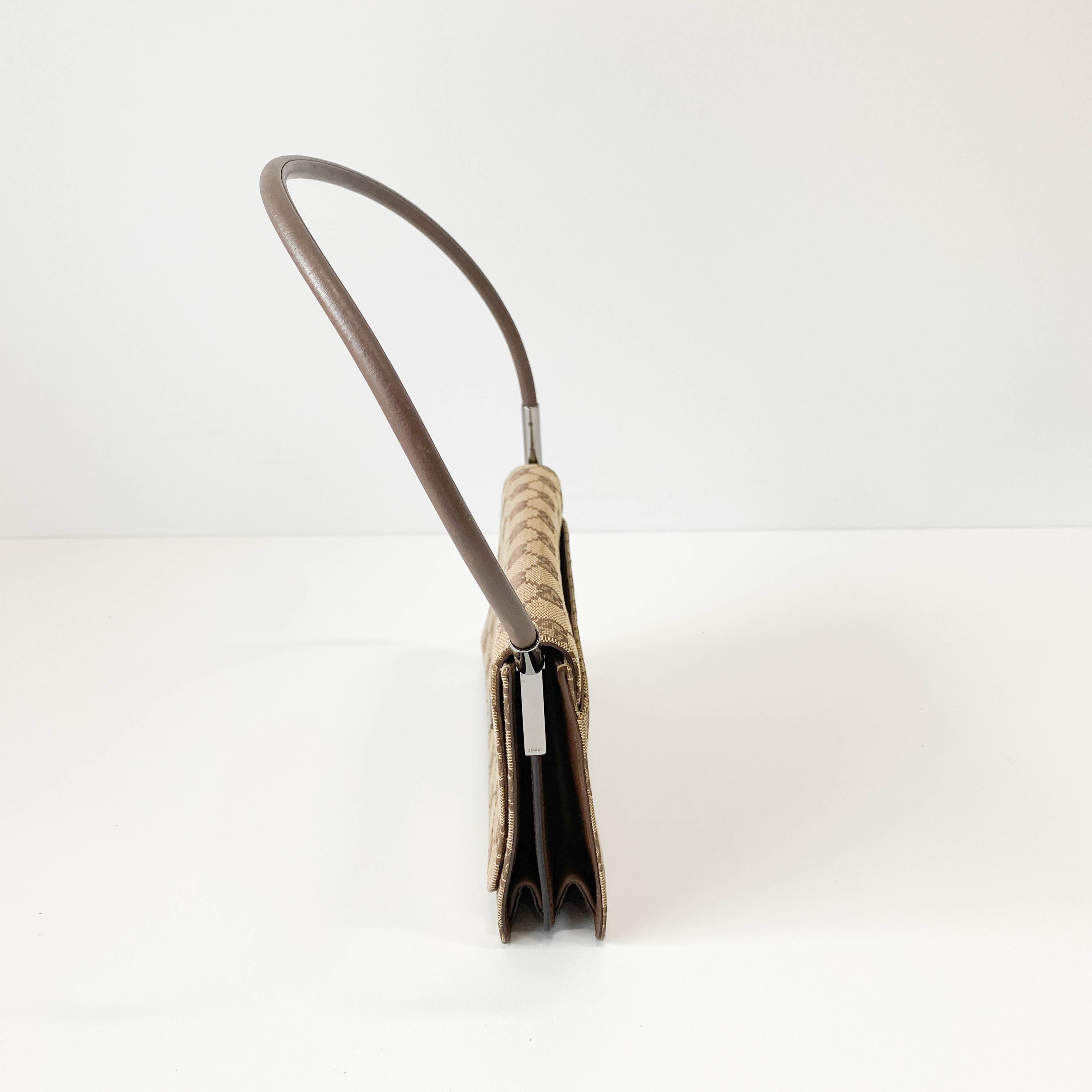 GG Canvas Brown Shoulder Bag