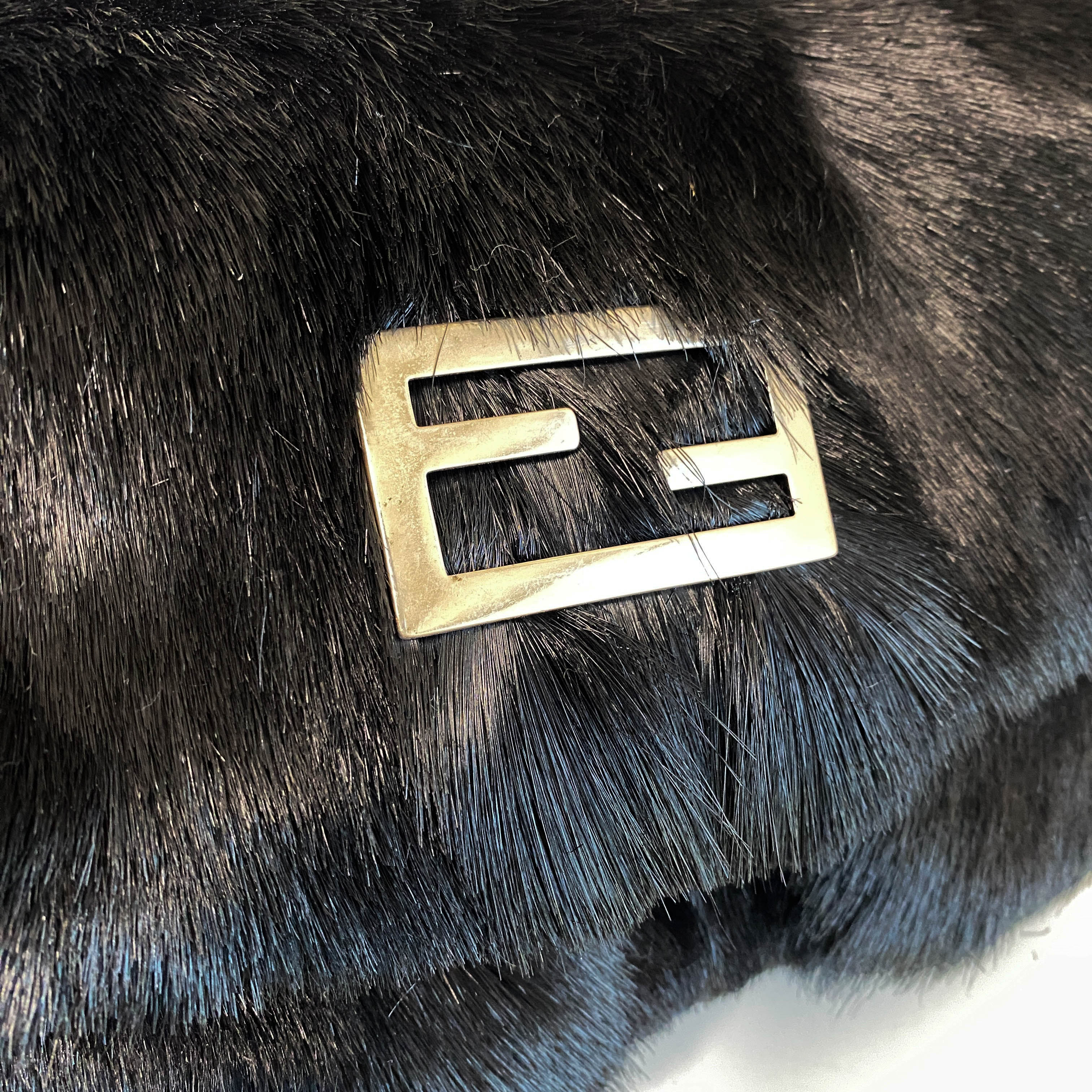 Black Pony Hair Hobo Shoulder Bag