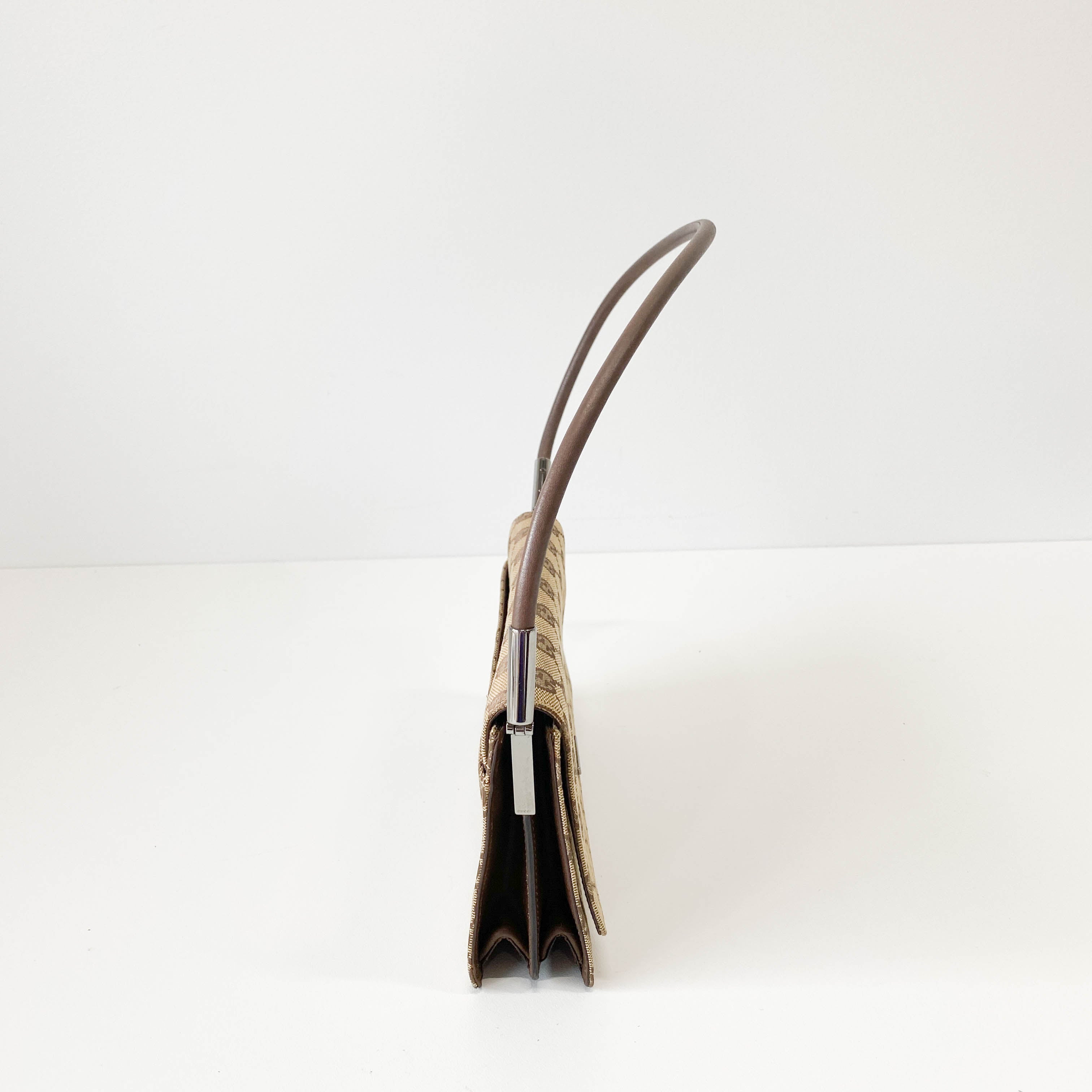 GG Canvas Brown Shoulder Bag