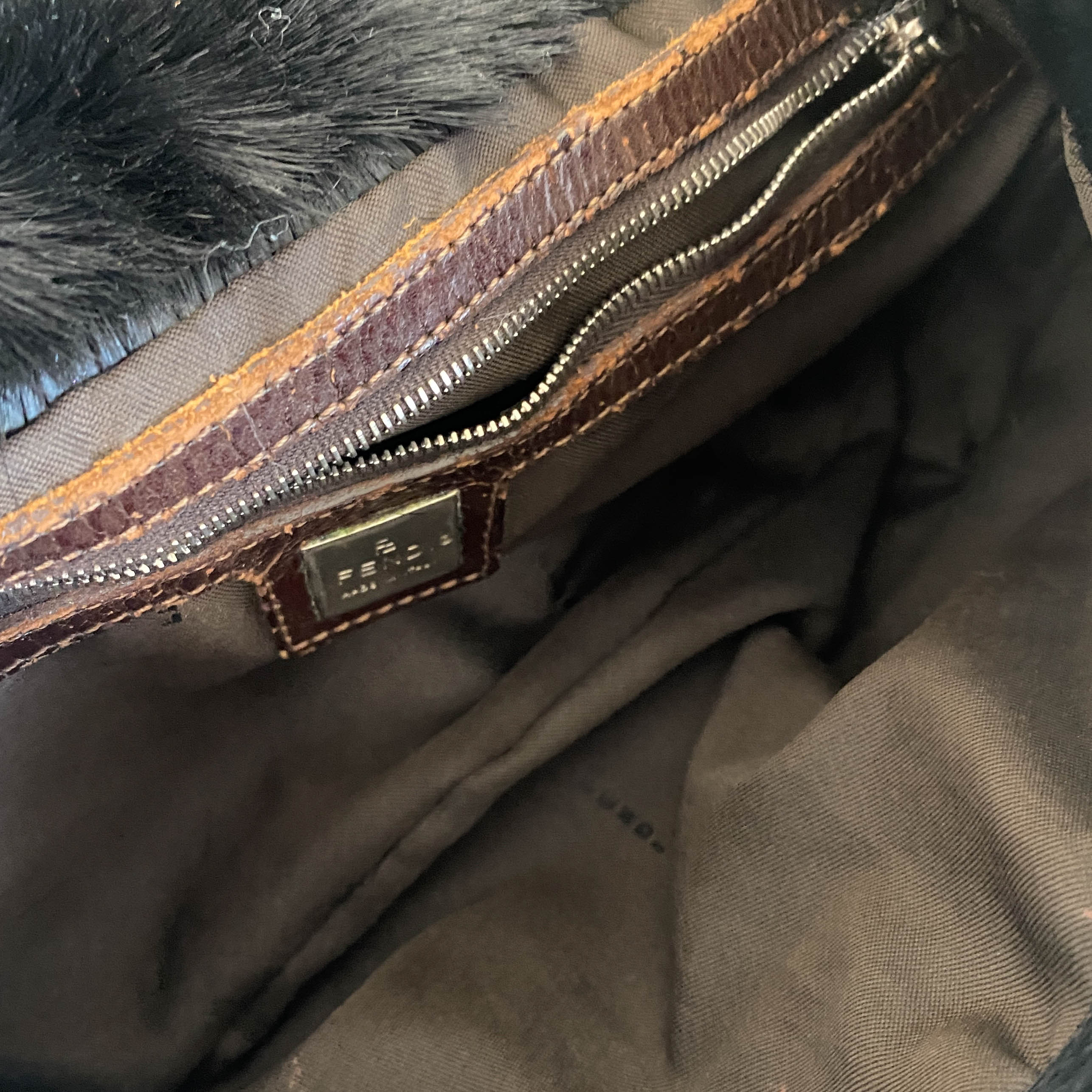 Black Pony Hair Hobo Shoulder Bag