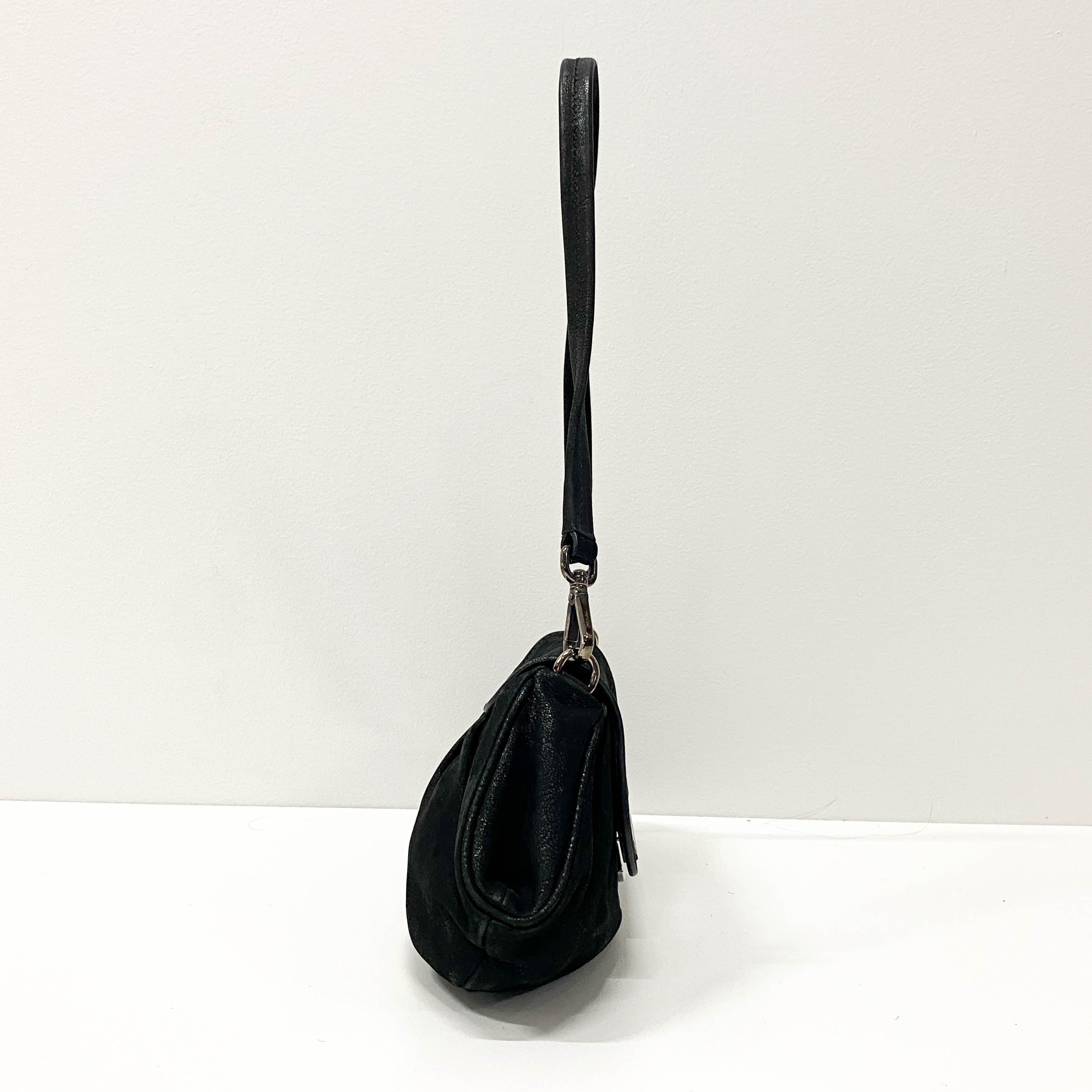 Black Leather Shoulder Bag