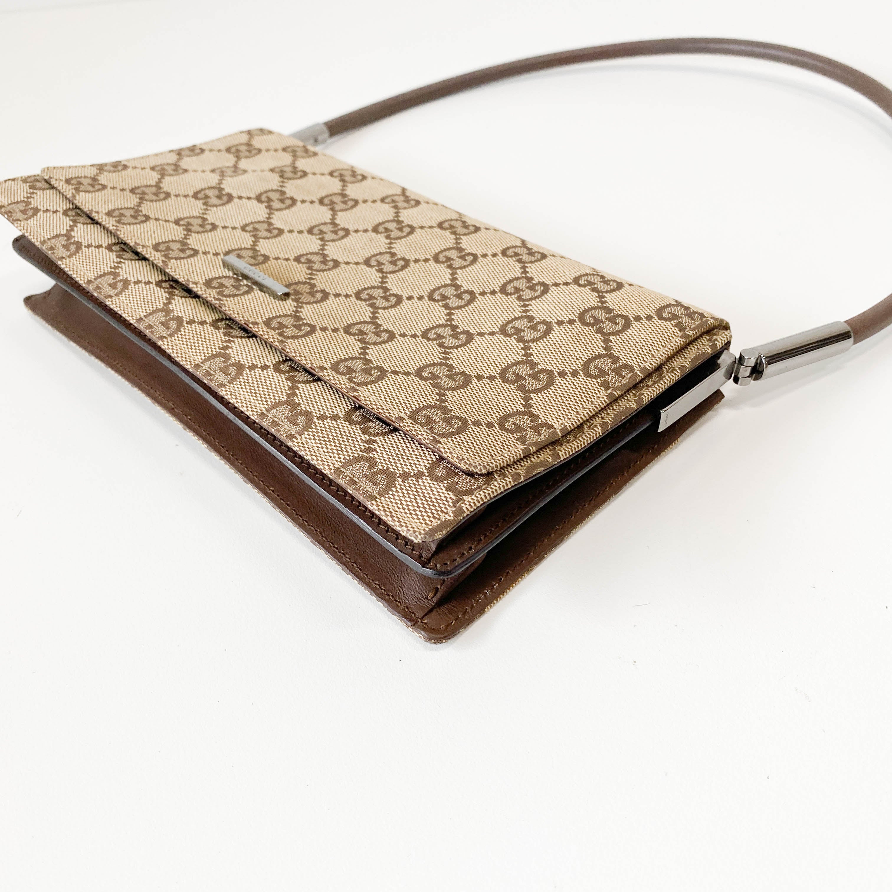 GG Canvas Brown Shoulder Bag