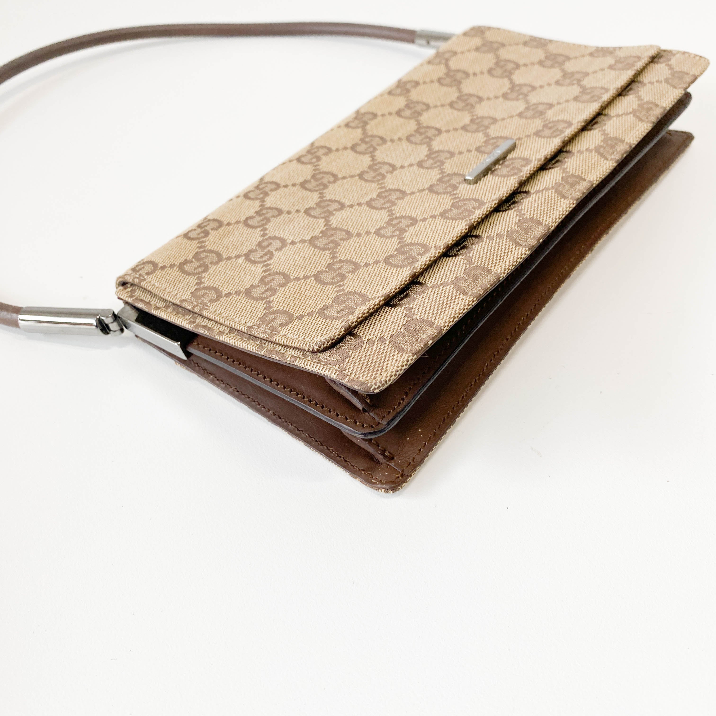 GG Canvas Brown Shoulder Bag