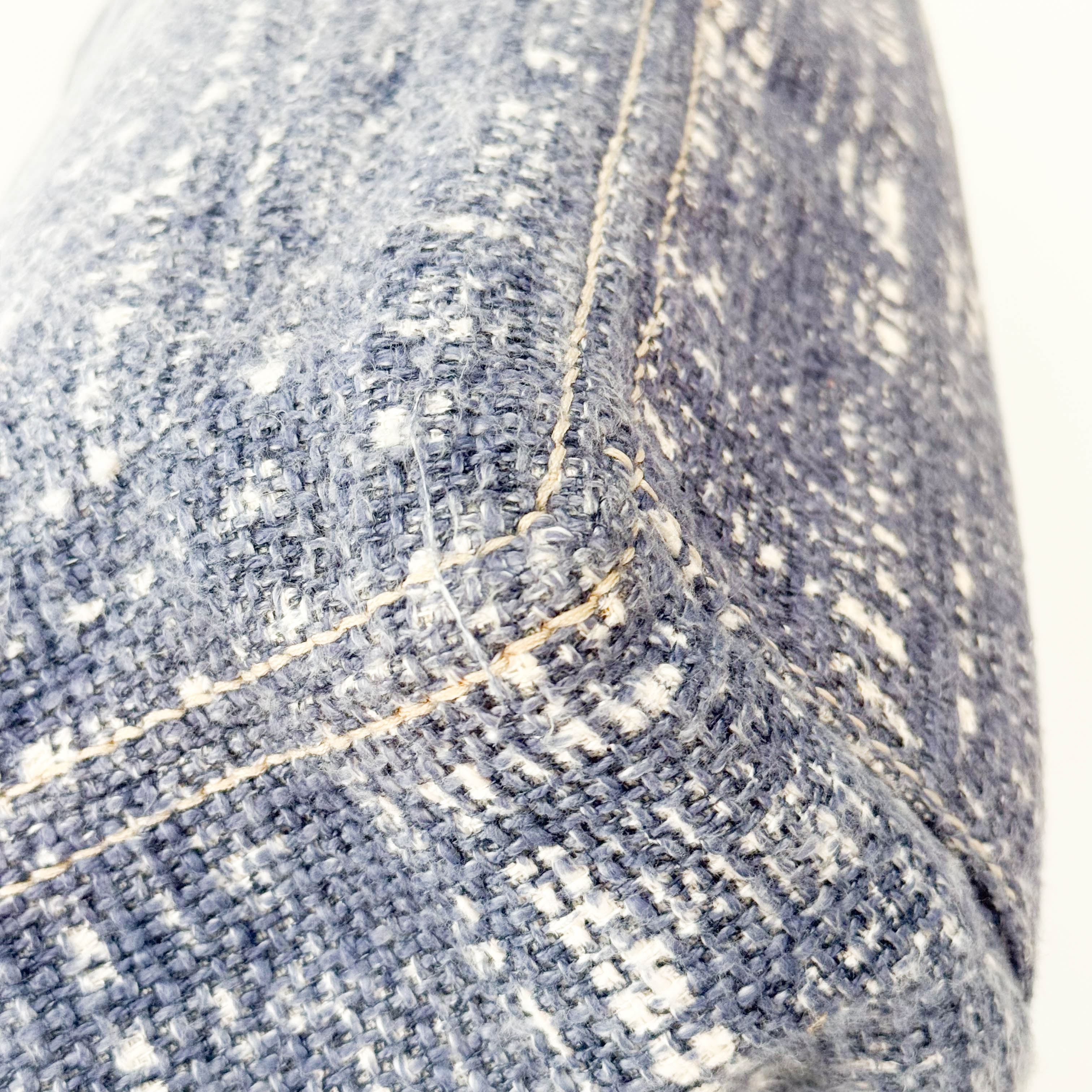 Blue Tweed Chain Shoulder Bag