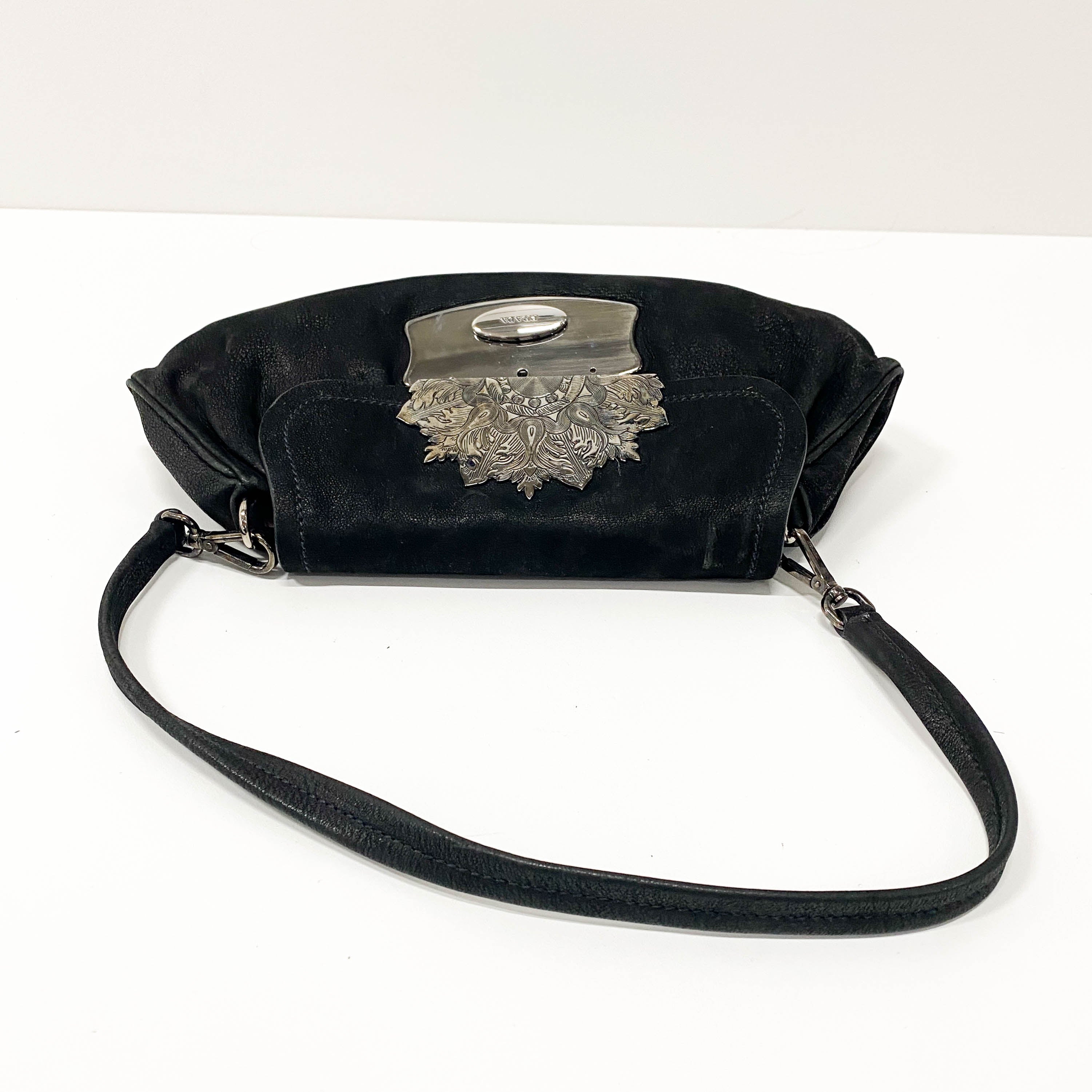 Black Leather Shoulder Bag