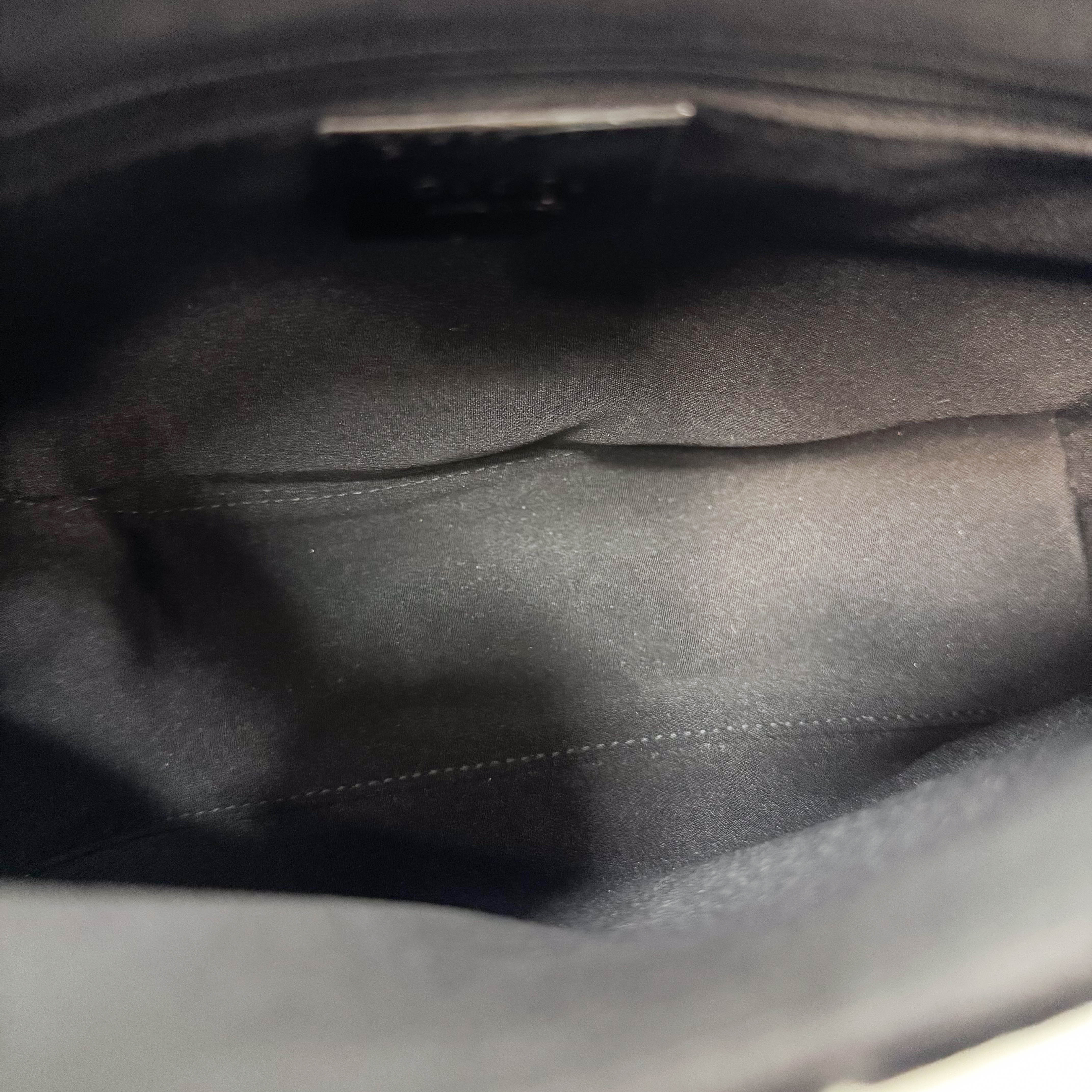 Black GG Velvet Hobo Shoulder Bag