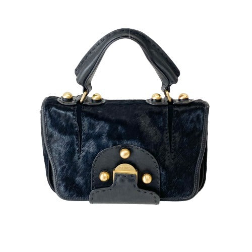 Archive Black Pony Hair Shoulder Bag