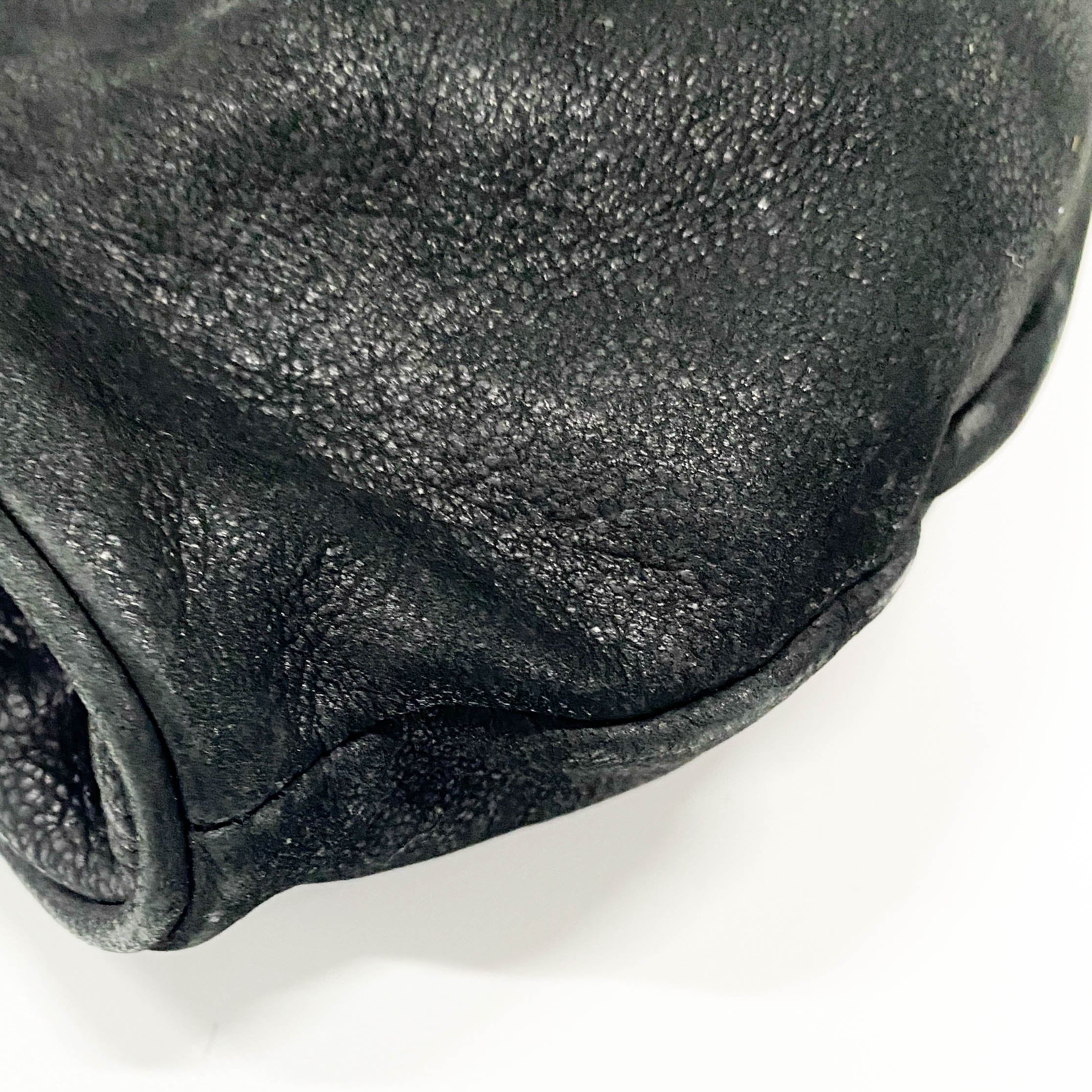 Black Leather Shoulder Bag