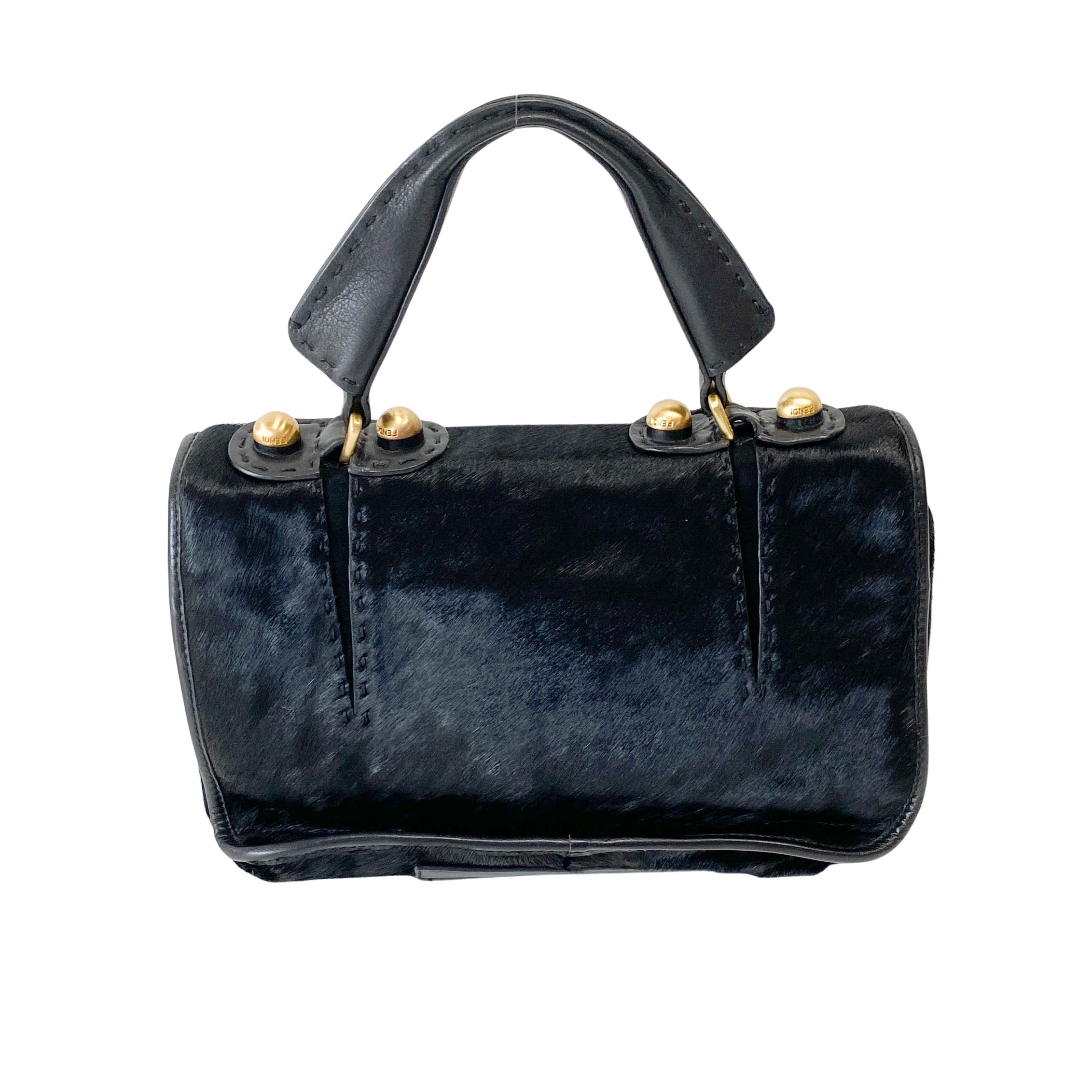 Archive Black Pony Hair Shoulder Bag