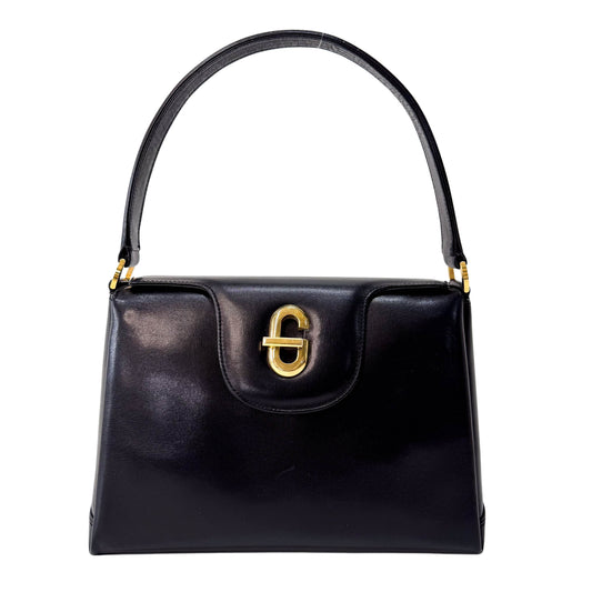 Leather Old Gucci Top Handle Handbag