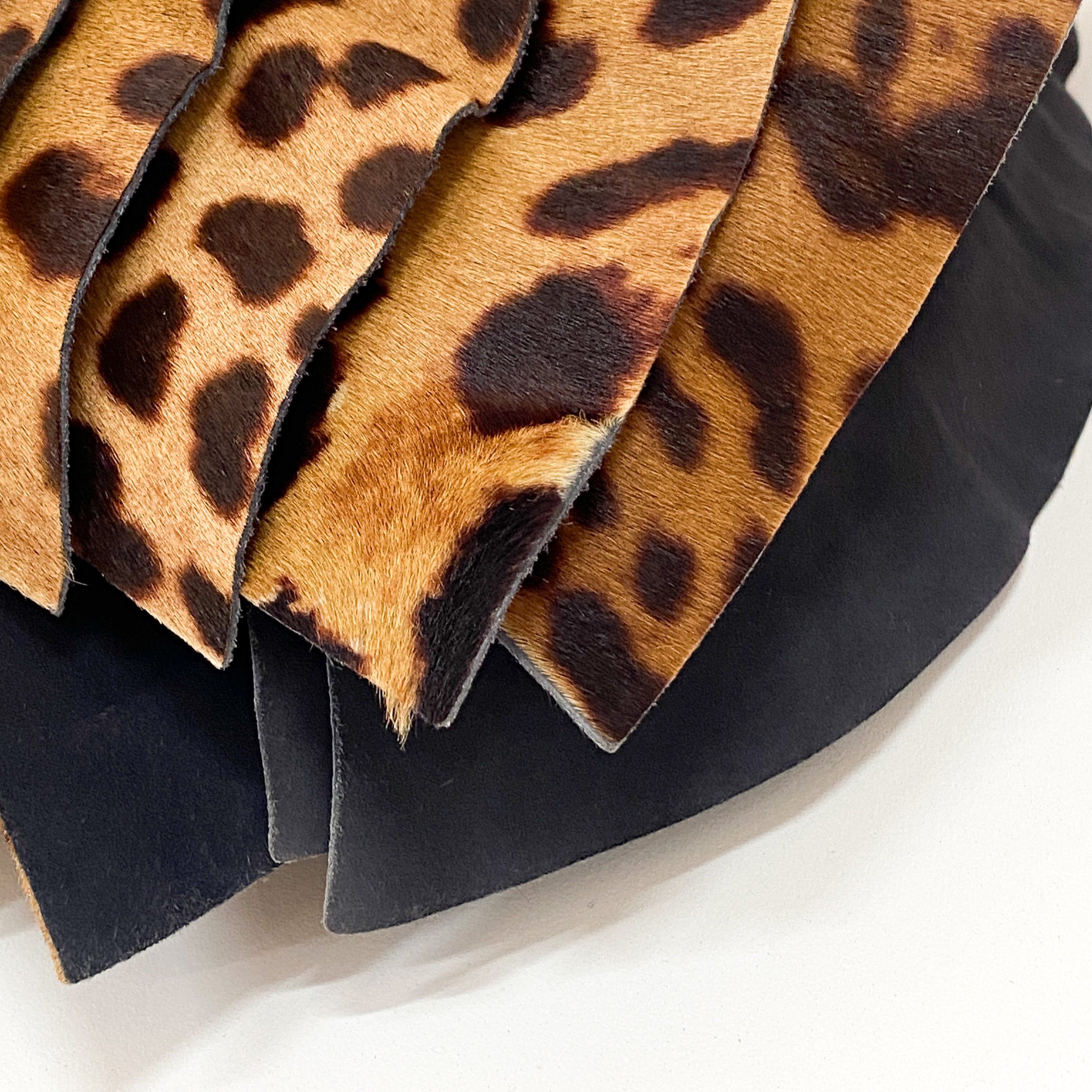 Saint Tropez Pony Hair Jaguar Print Shoulder Bag