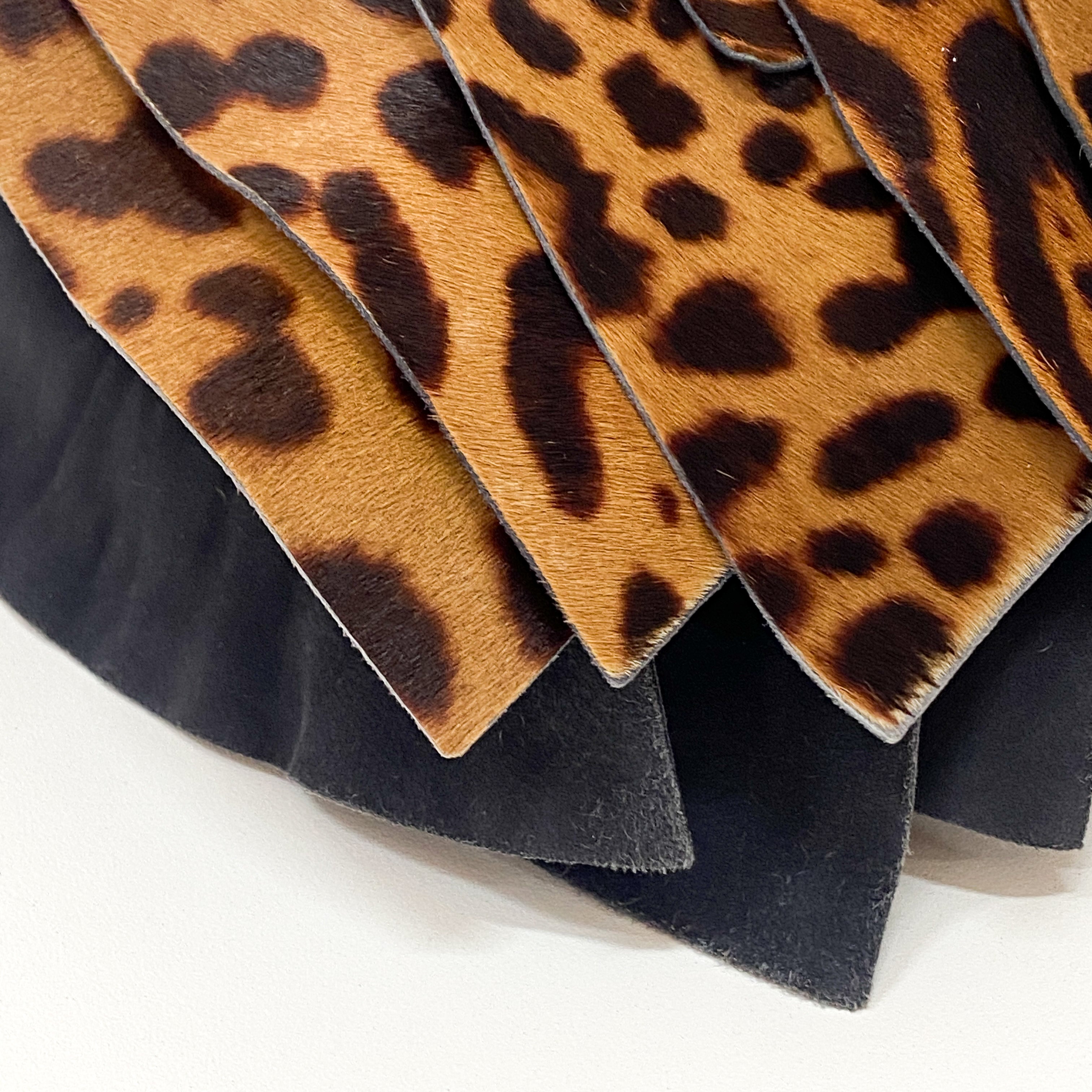 Saint Tropez Pony Hair Jaguar Print Shoulder Bag