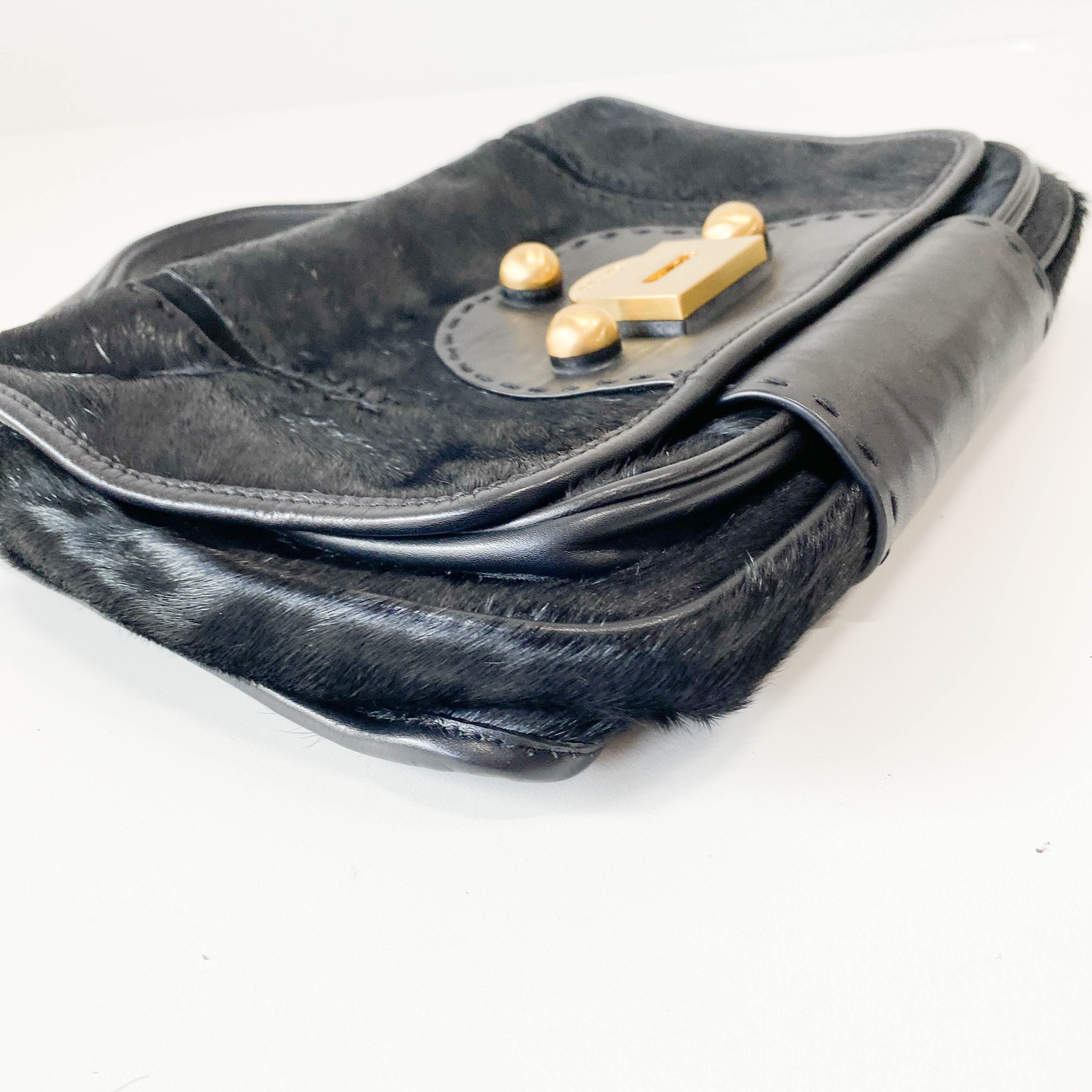 Archive Black Pony Hair Shoulder Bag