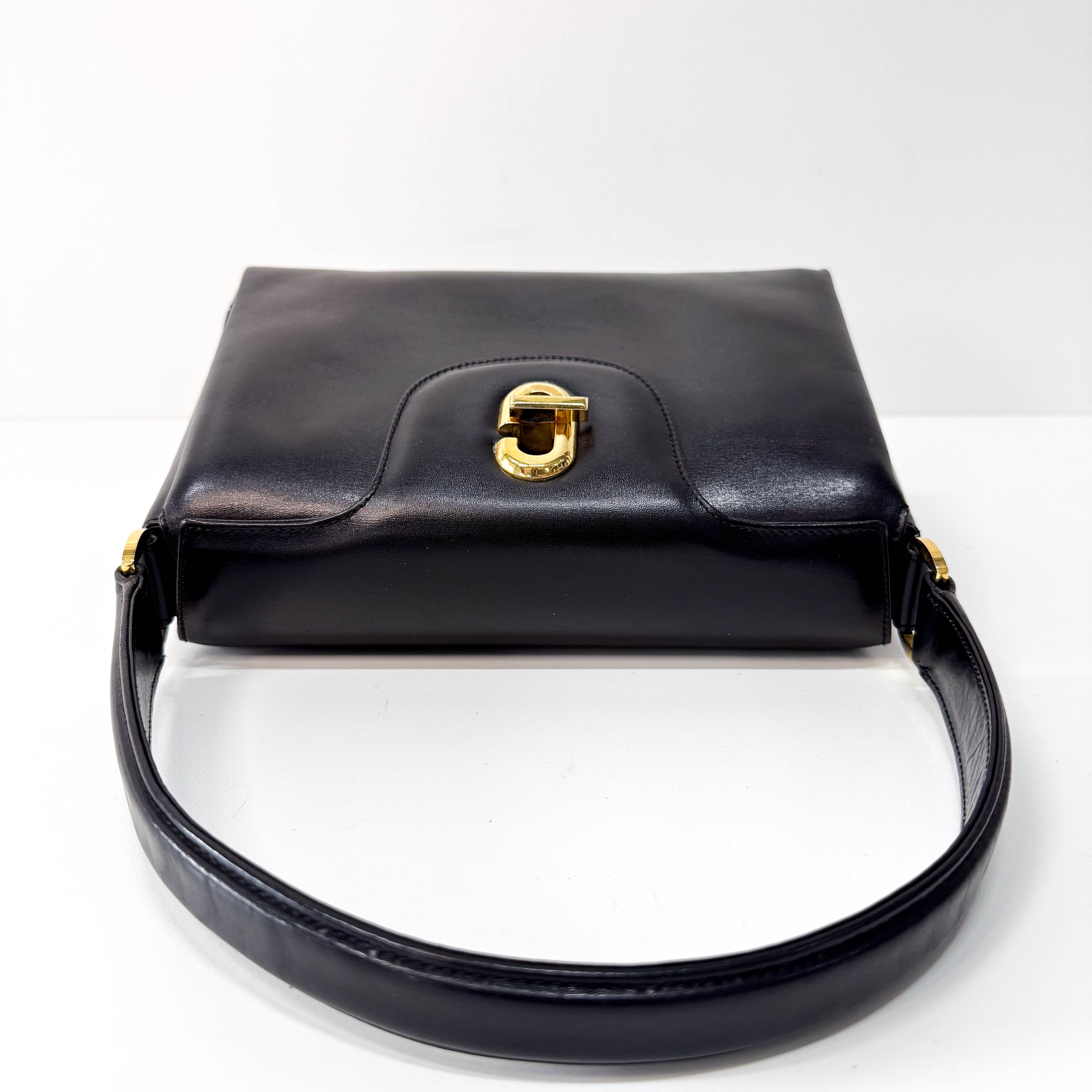 Leather Old Gucci Top Handle Handbag