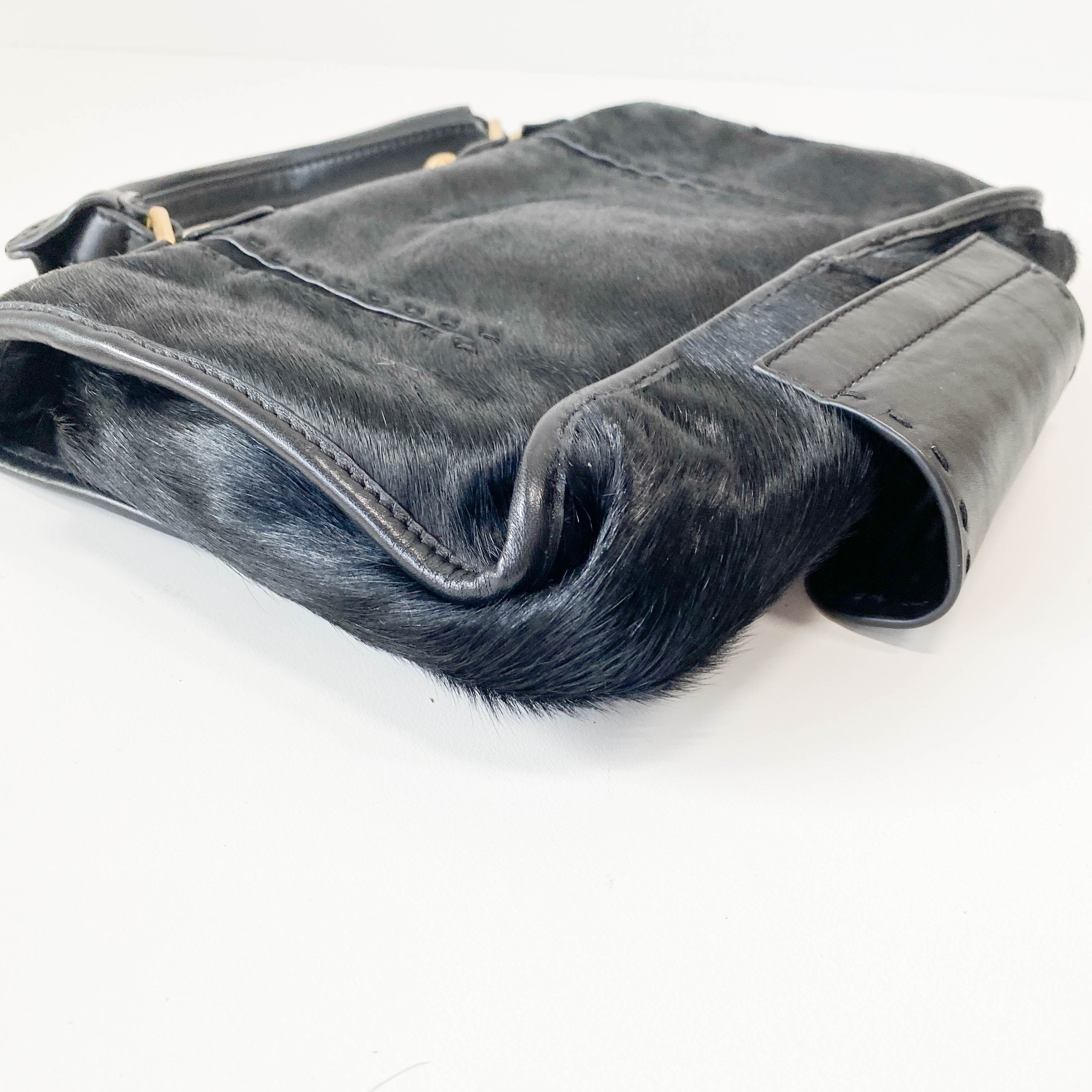 Archive Black Pony Hair Shoulder Bag