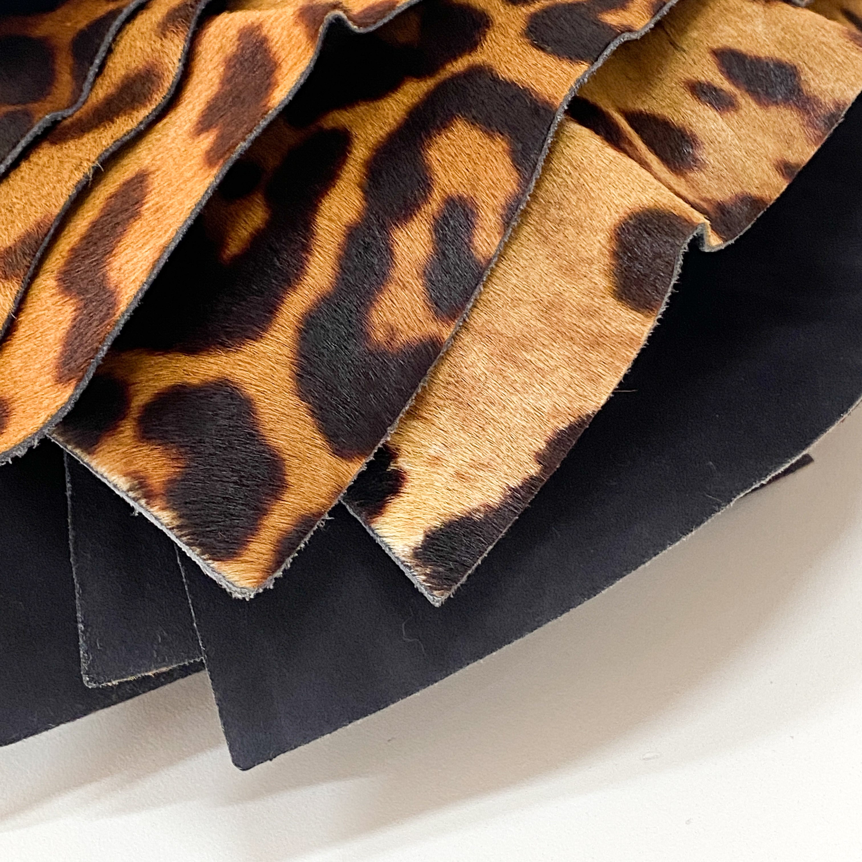 Saint Tropez Pony Hair Jaguar Print Shoulder Bag