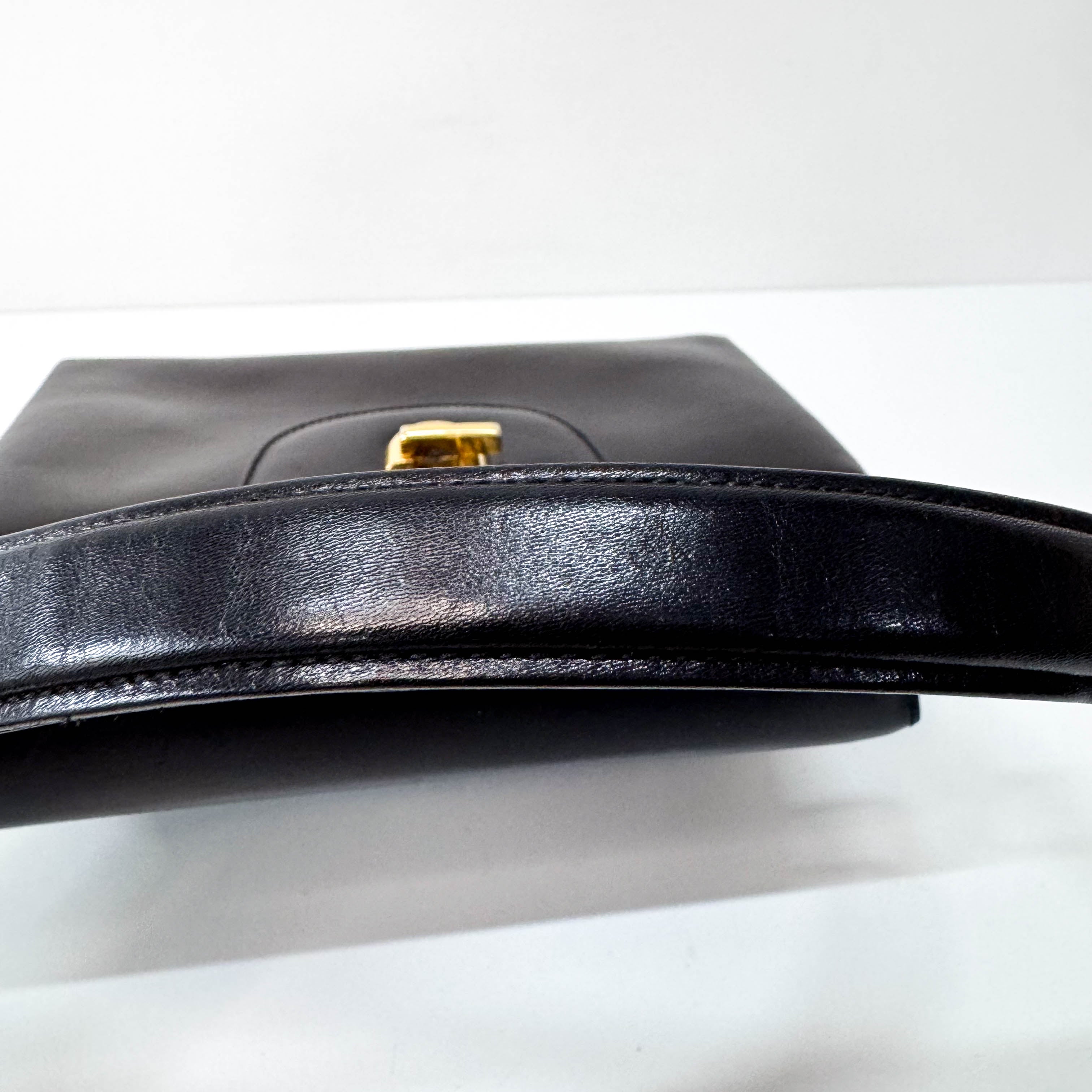 Leather Old Gucci Top Handle Handbag