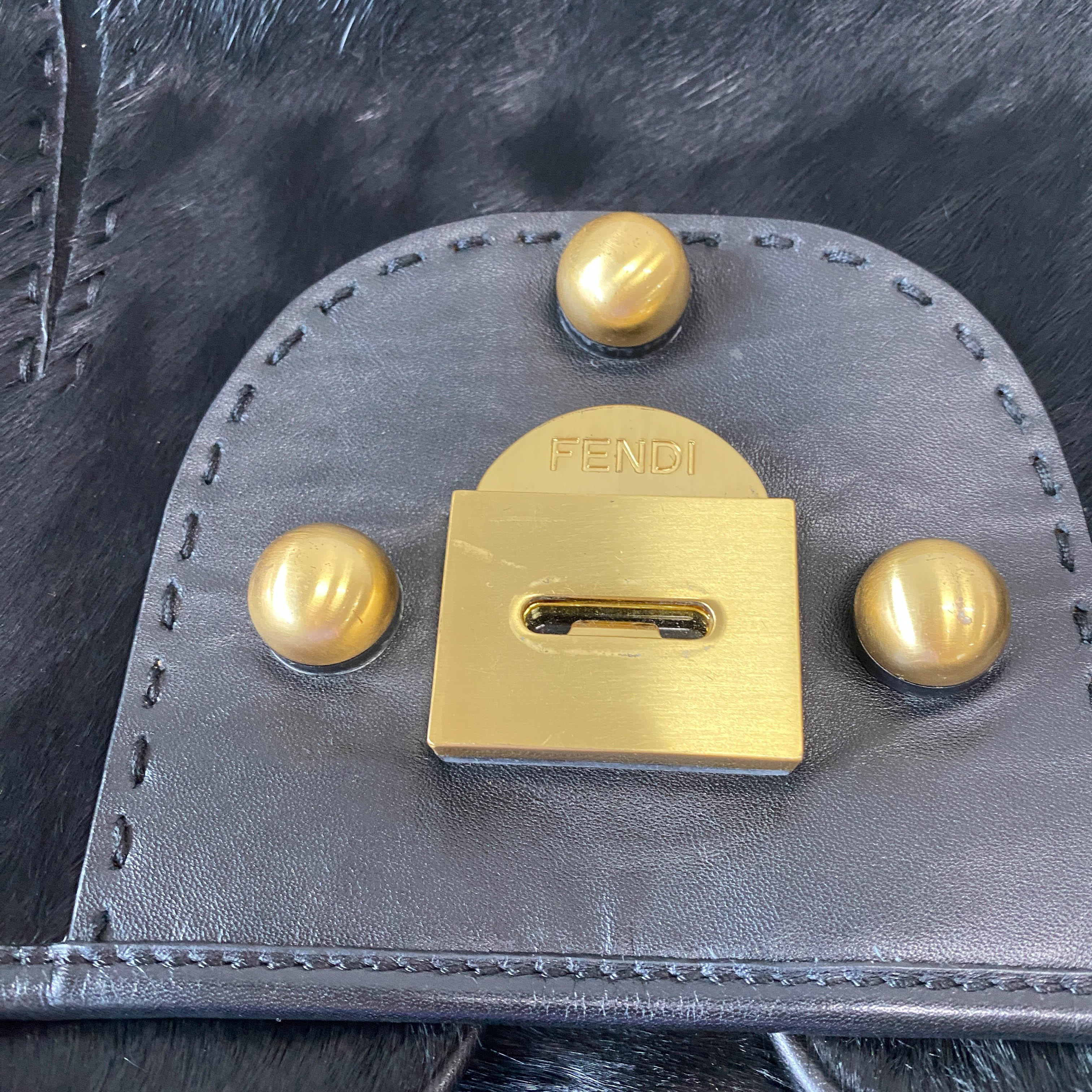 Archive Black Pony Hair Shoulder Bag