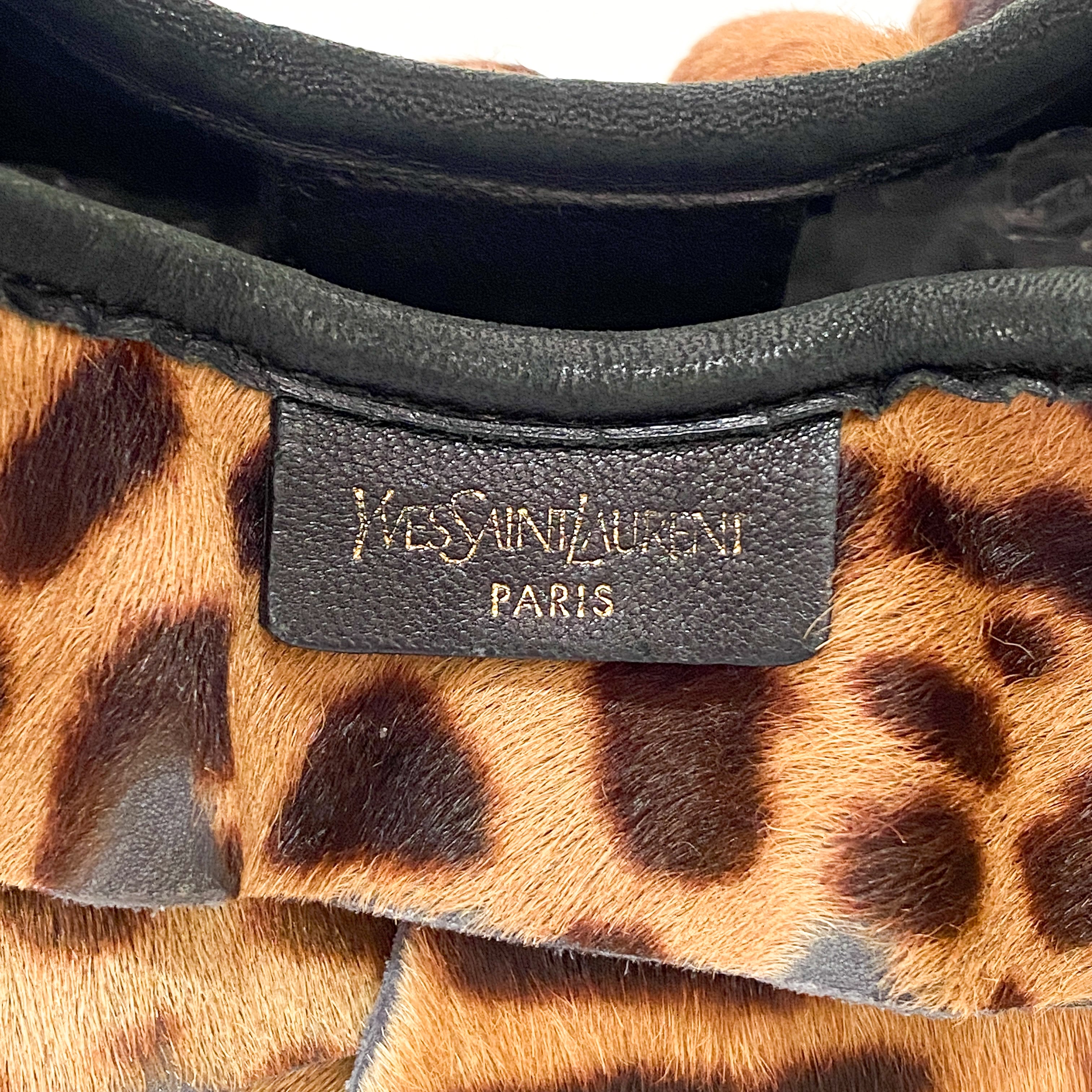 Saint Tropez Pony Hair Jaguar Print Shoulder Bag