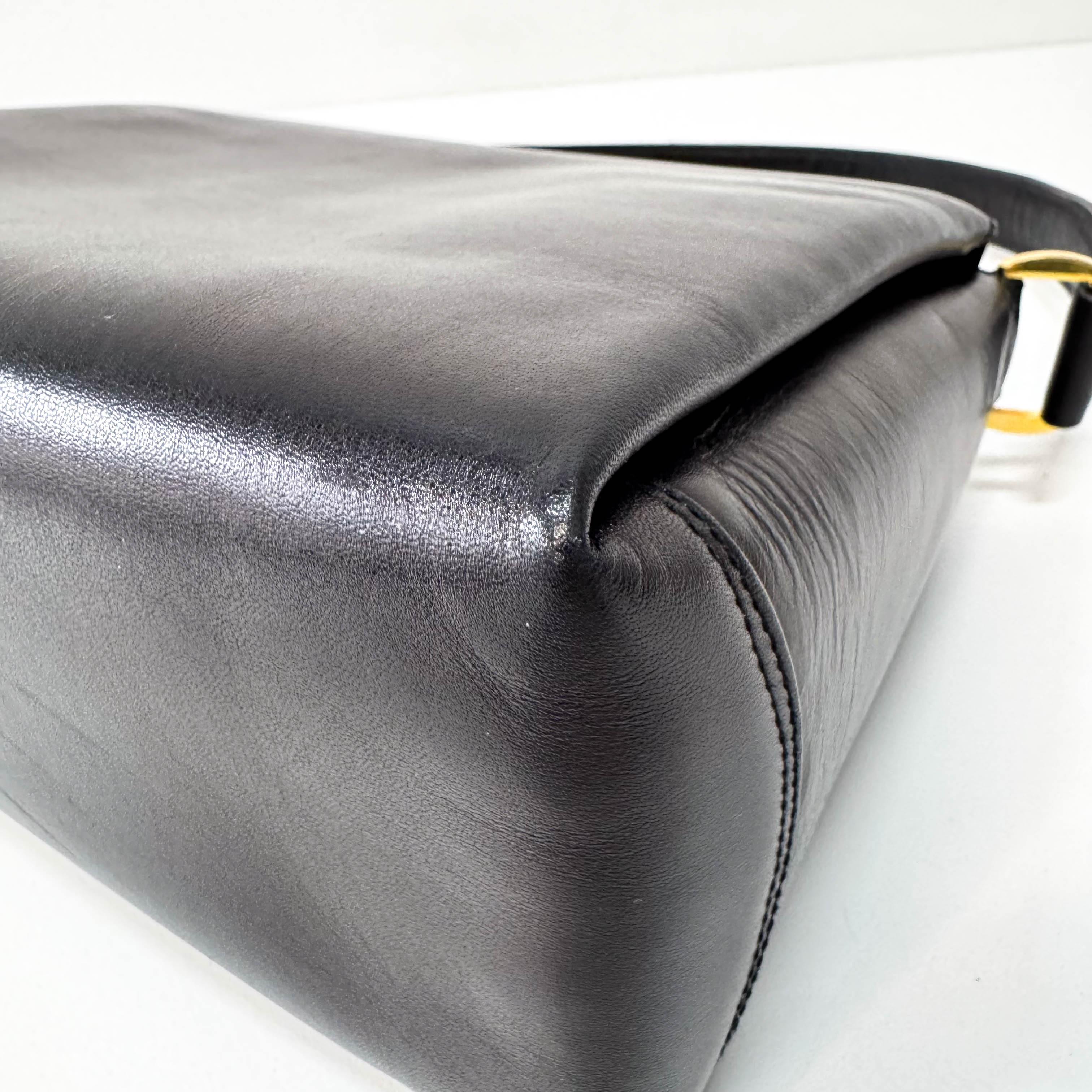 Leather Old Gucci Top Handle Handbag