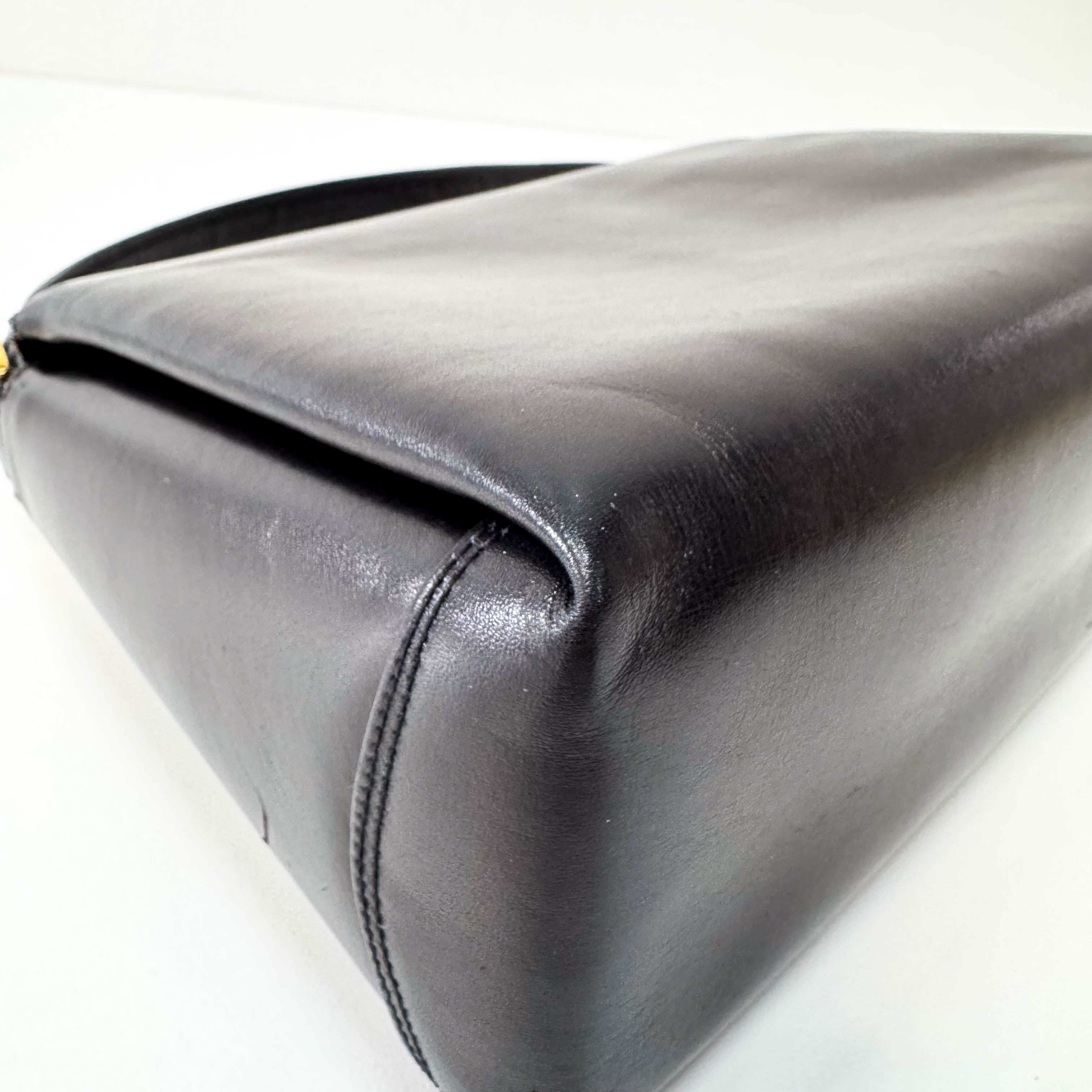 Leather Old Gucci Top Handle Handbag