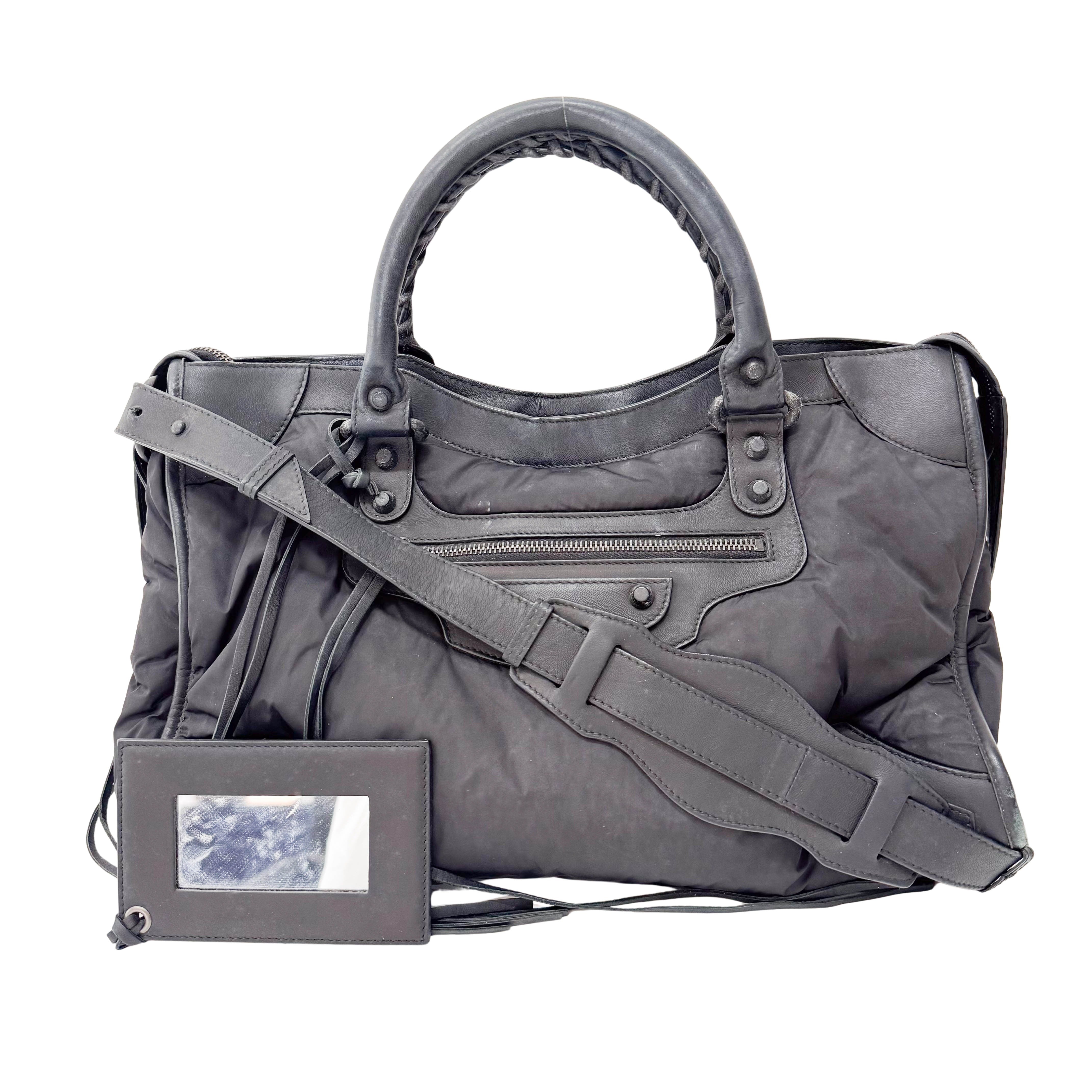 The City Black Nylon Two Way Bag