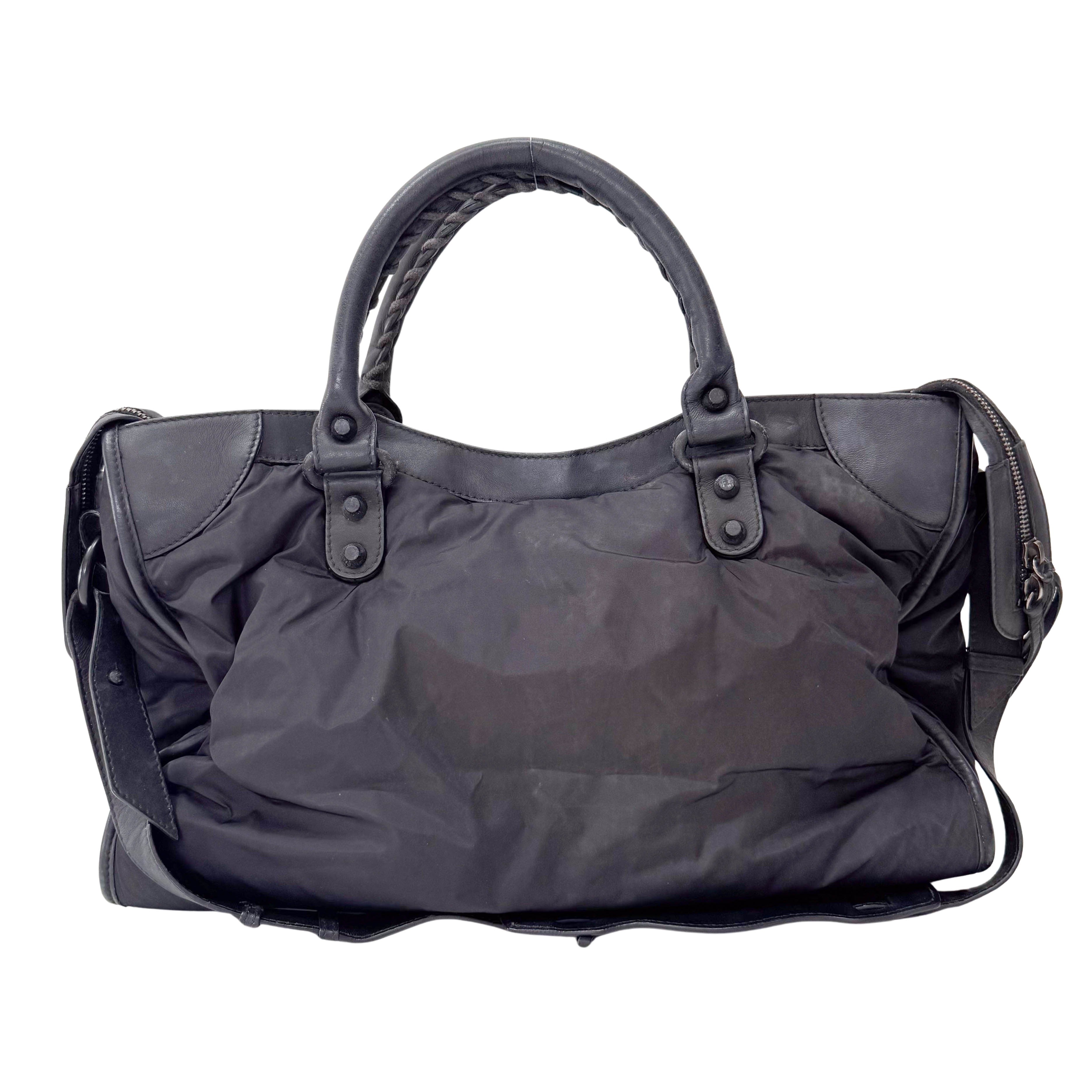 The City Black Nylon Two Way Bag