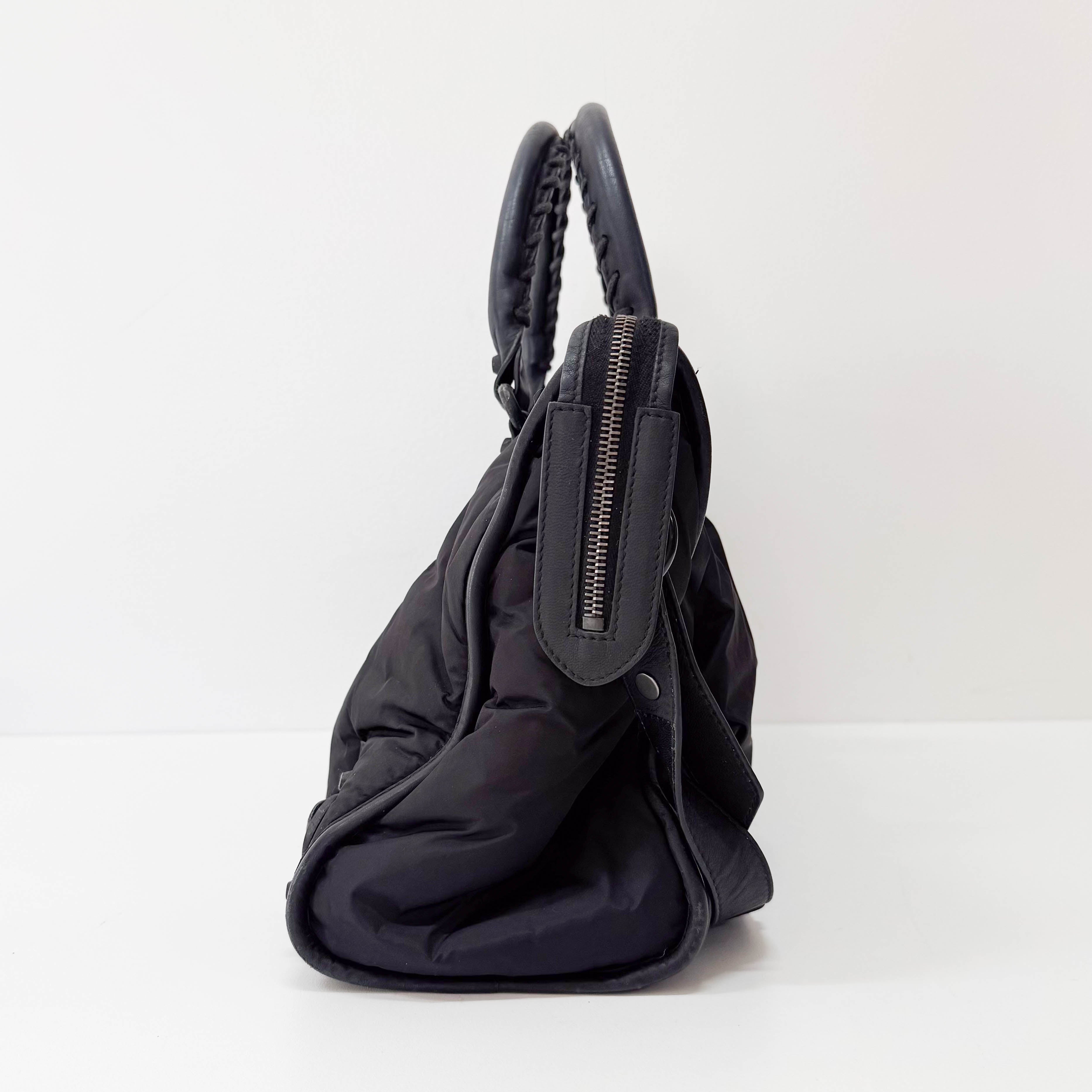The City Black Nylon Two Way Bag