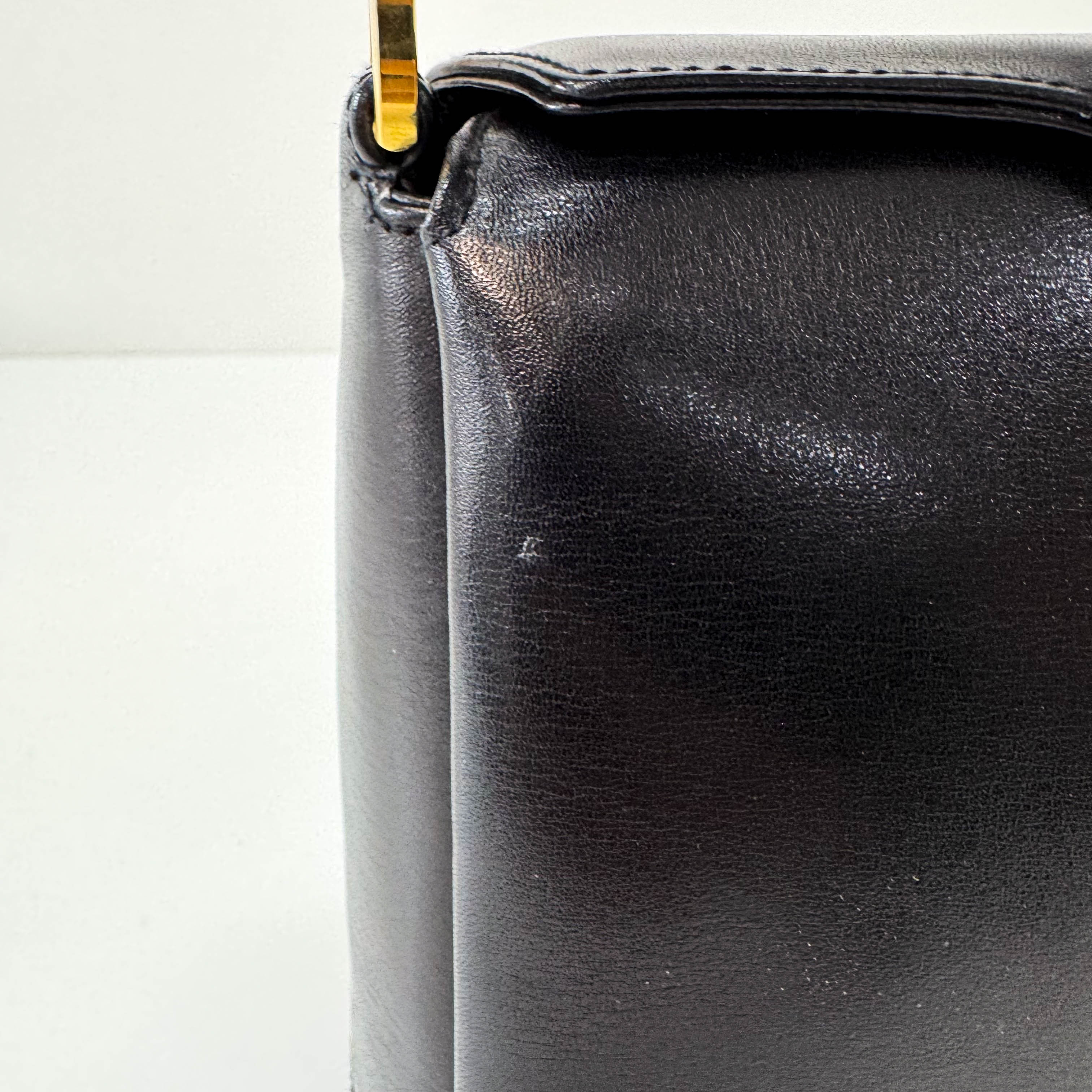 Leather Old Gucci Top Handle Handbag