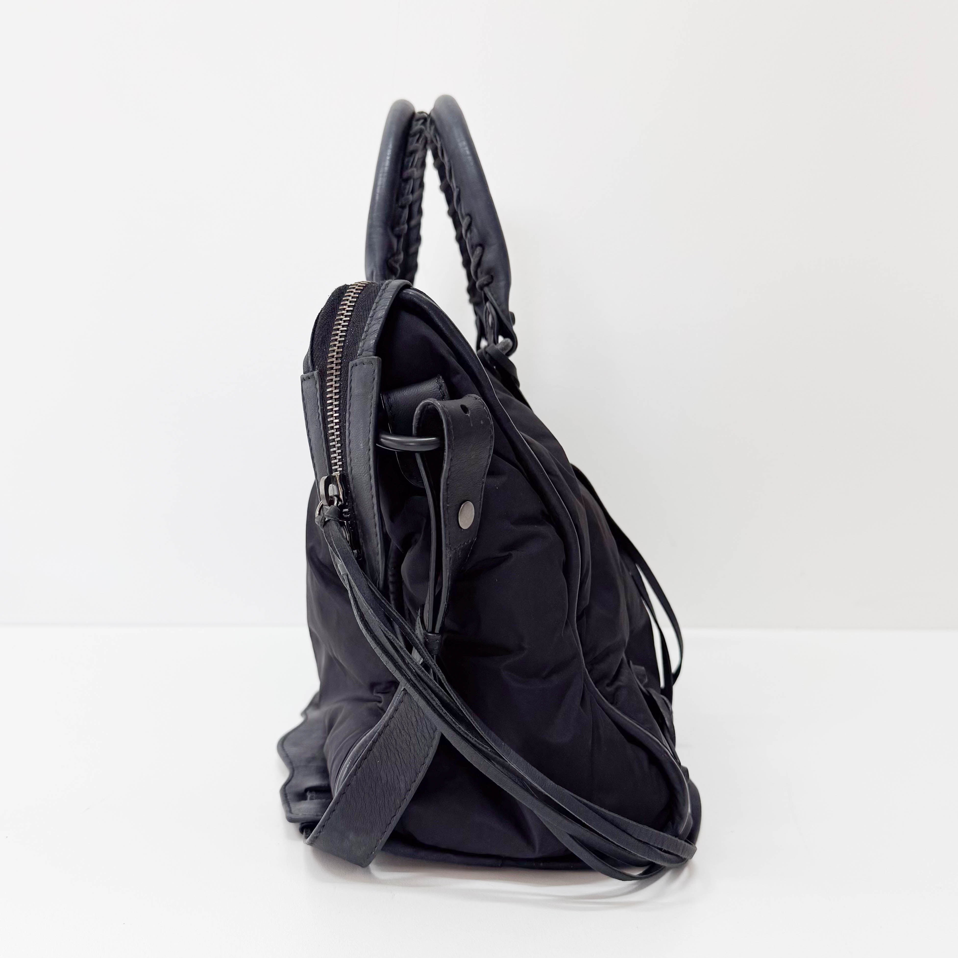 The City Black Nylon Two Way Bag