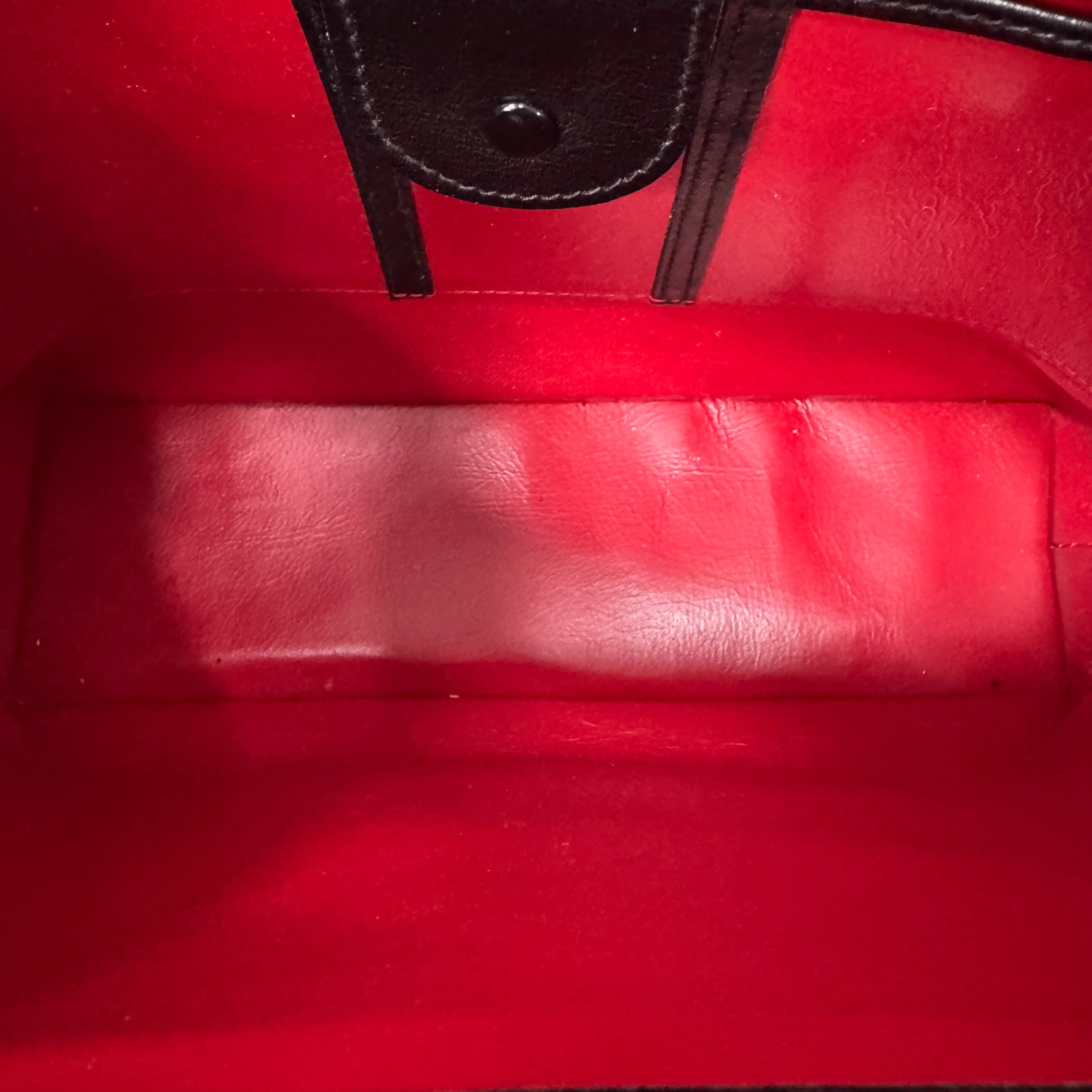 Leather Old Gucci Top Handle Handbag