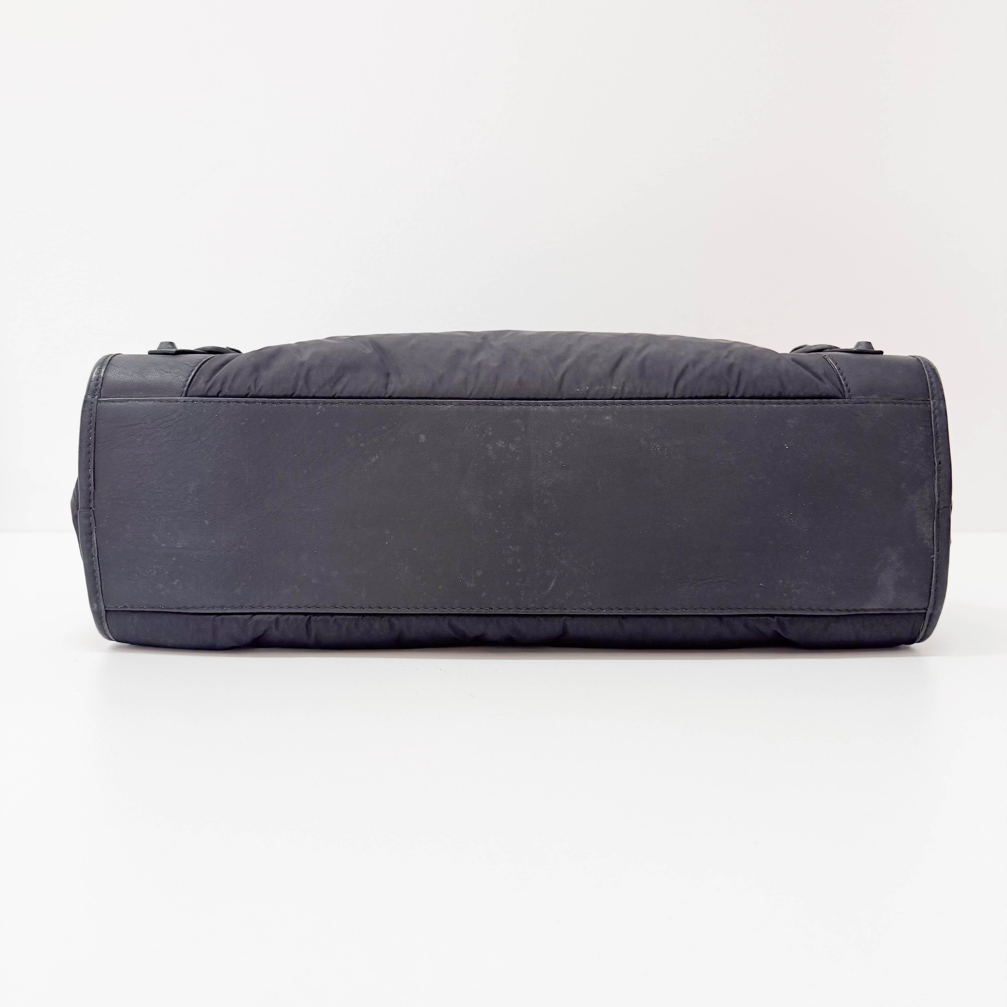 The City Black Nylon Two Way Bag