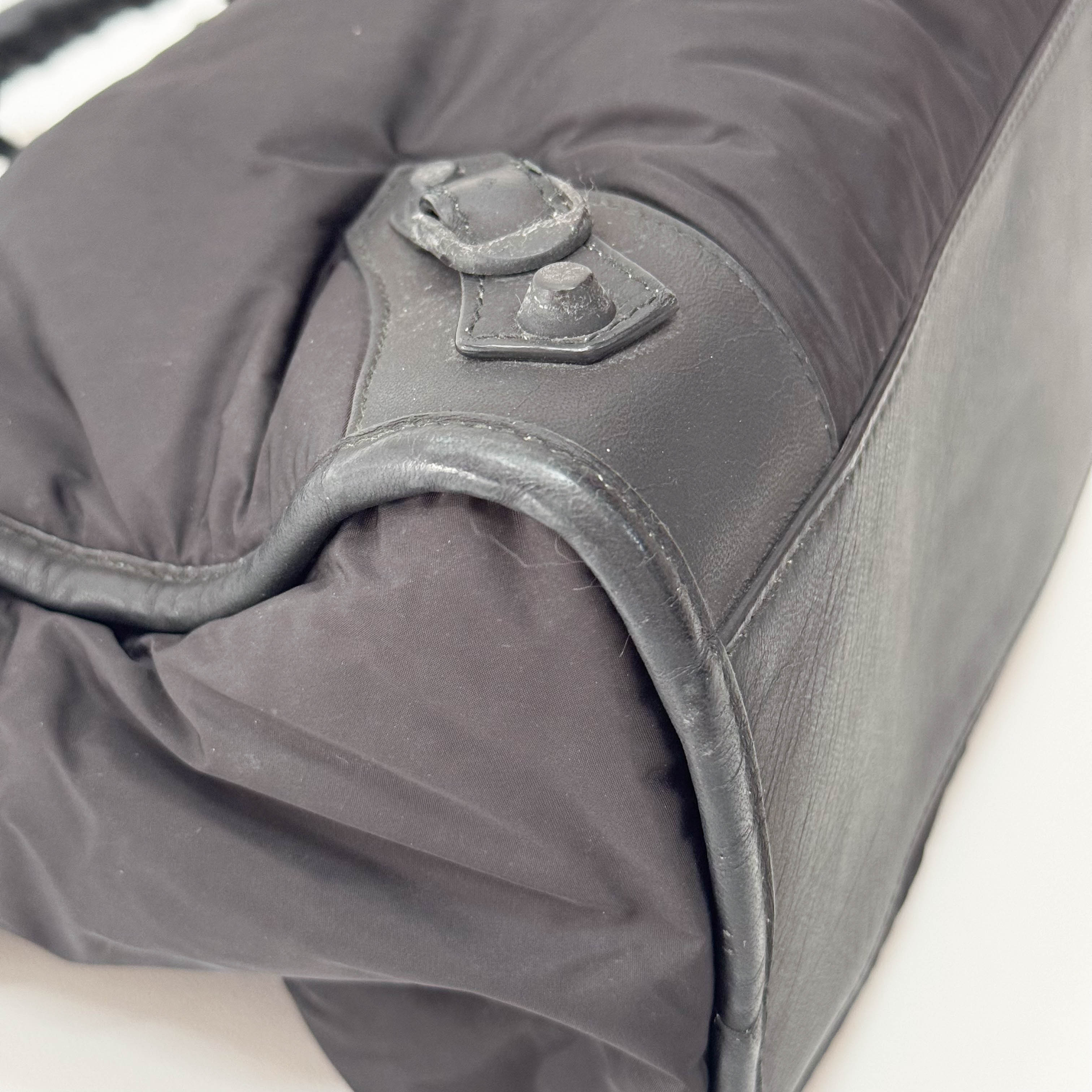 The City Black Nylon Two Way Bag