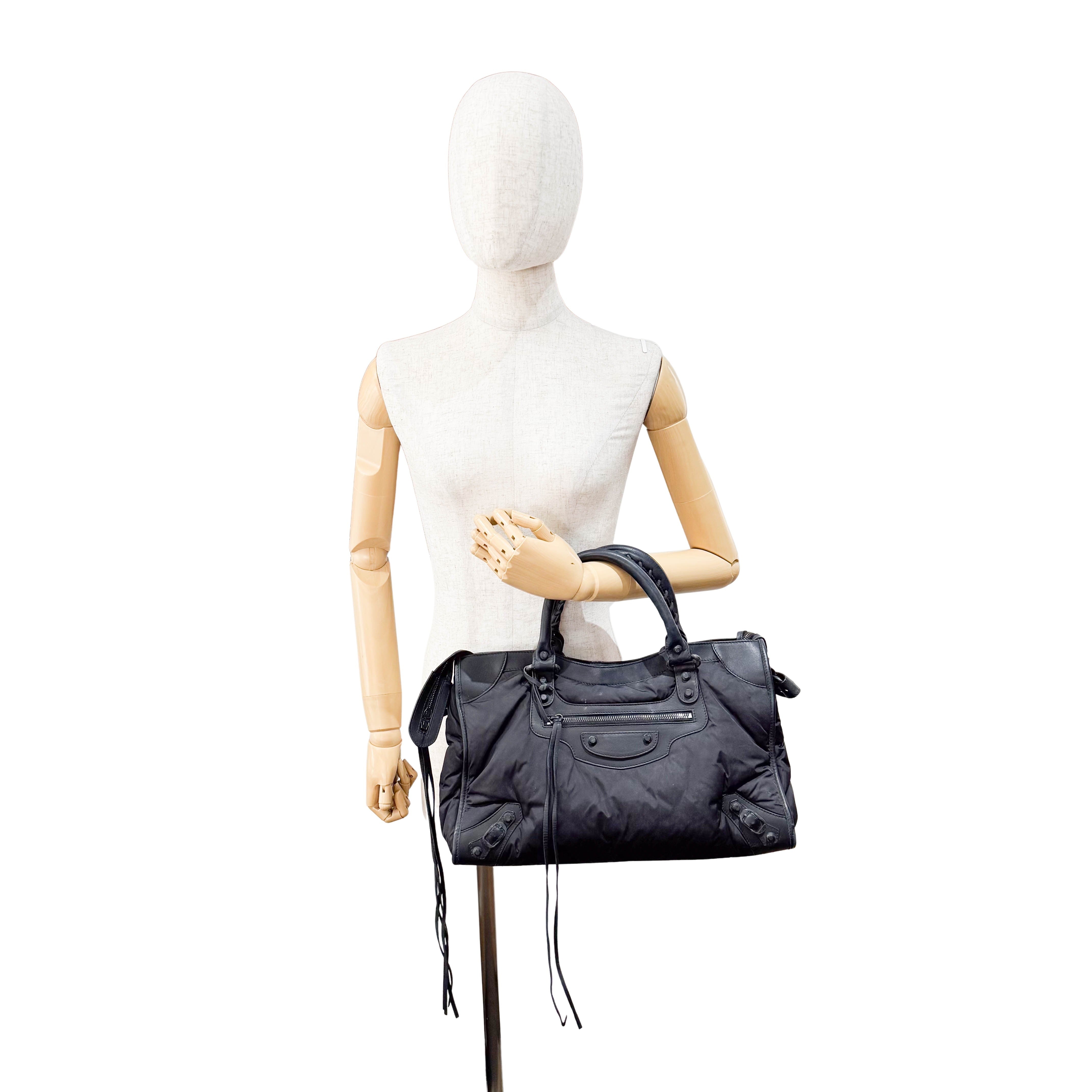 The City Black Nylon Two Way Bag