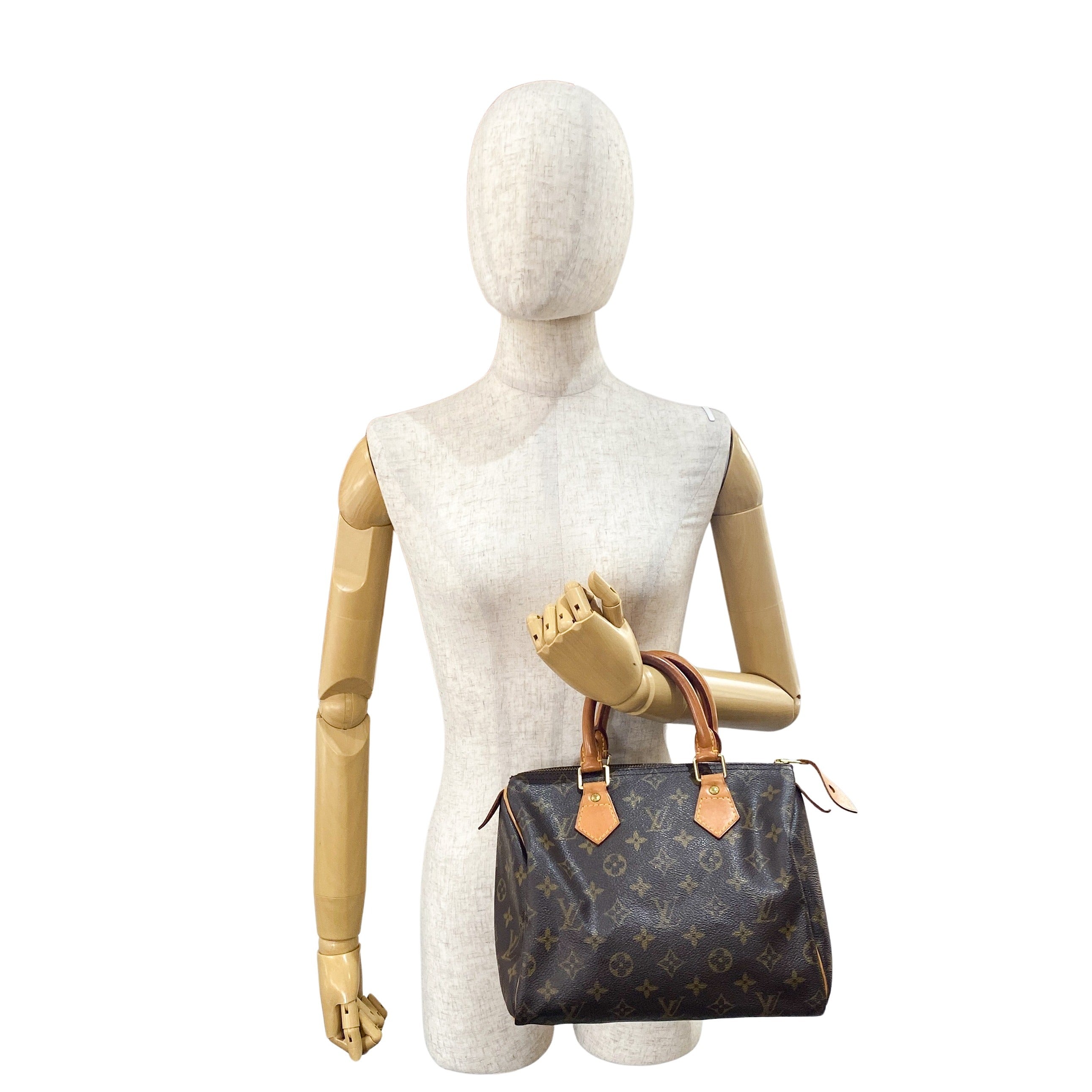 Monogram 25 Brown Canvas Handbag