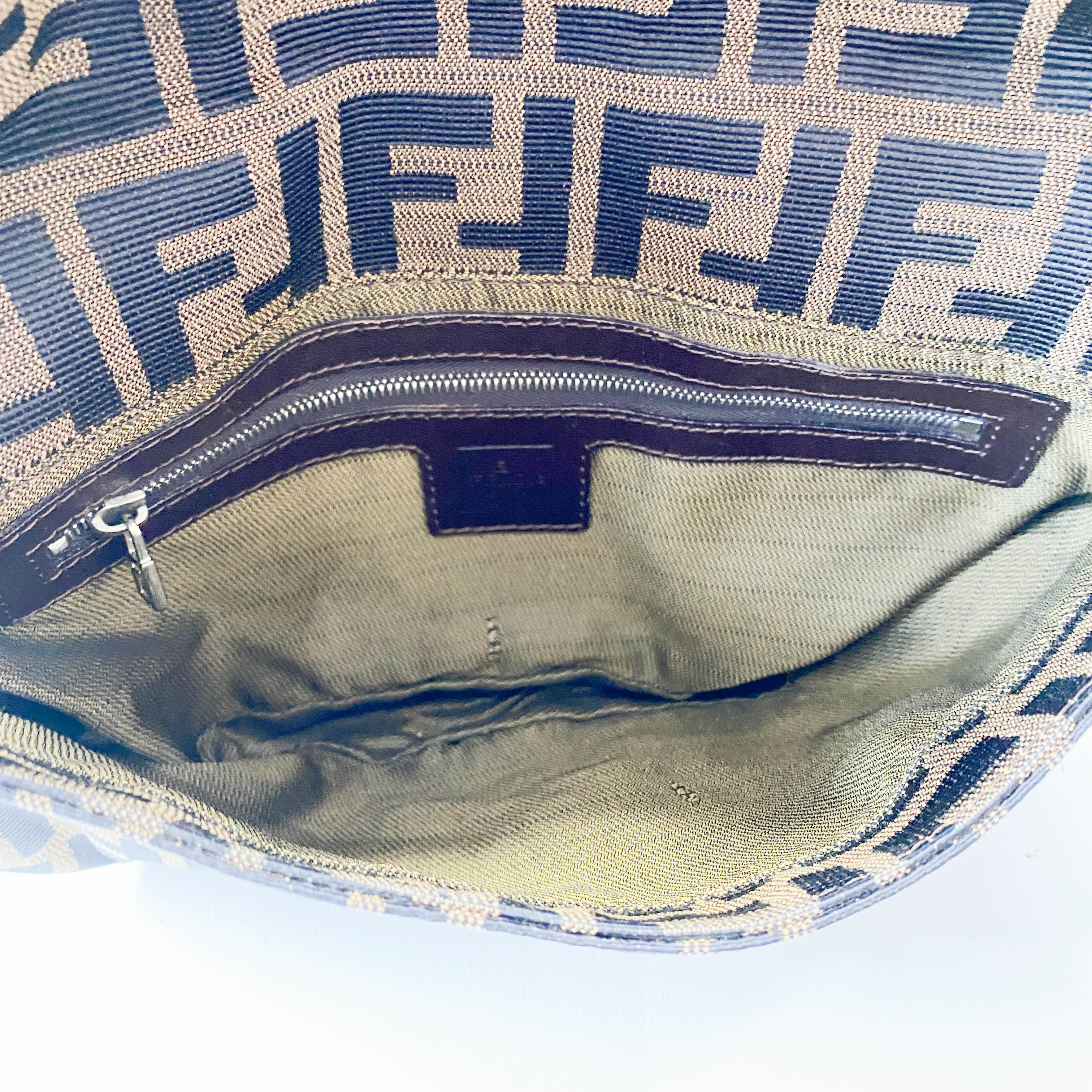 Baguette Zucca with Fur Shoulder Bag