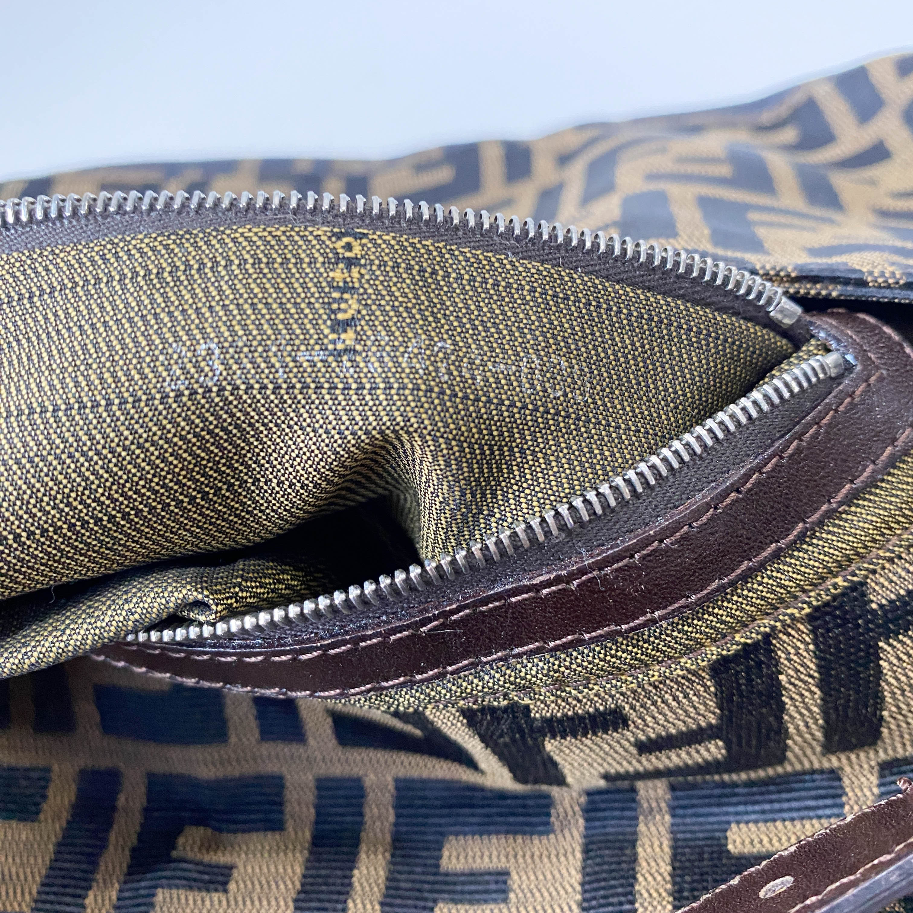 Baguette Zucca with Fur Shoulder Bag