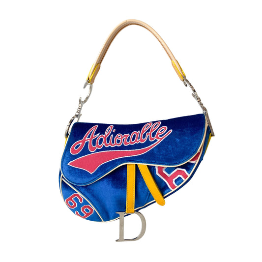 Limited Edition Saddle "Adiorable" Blue Velvet