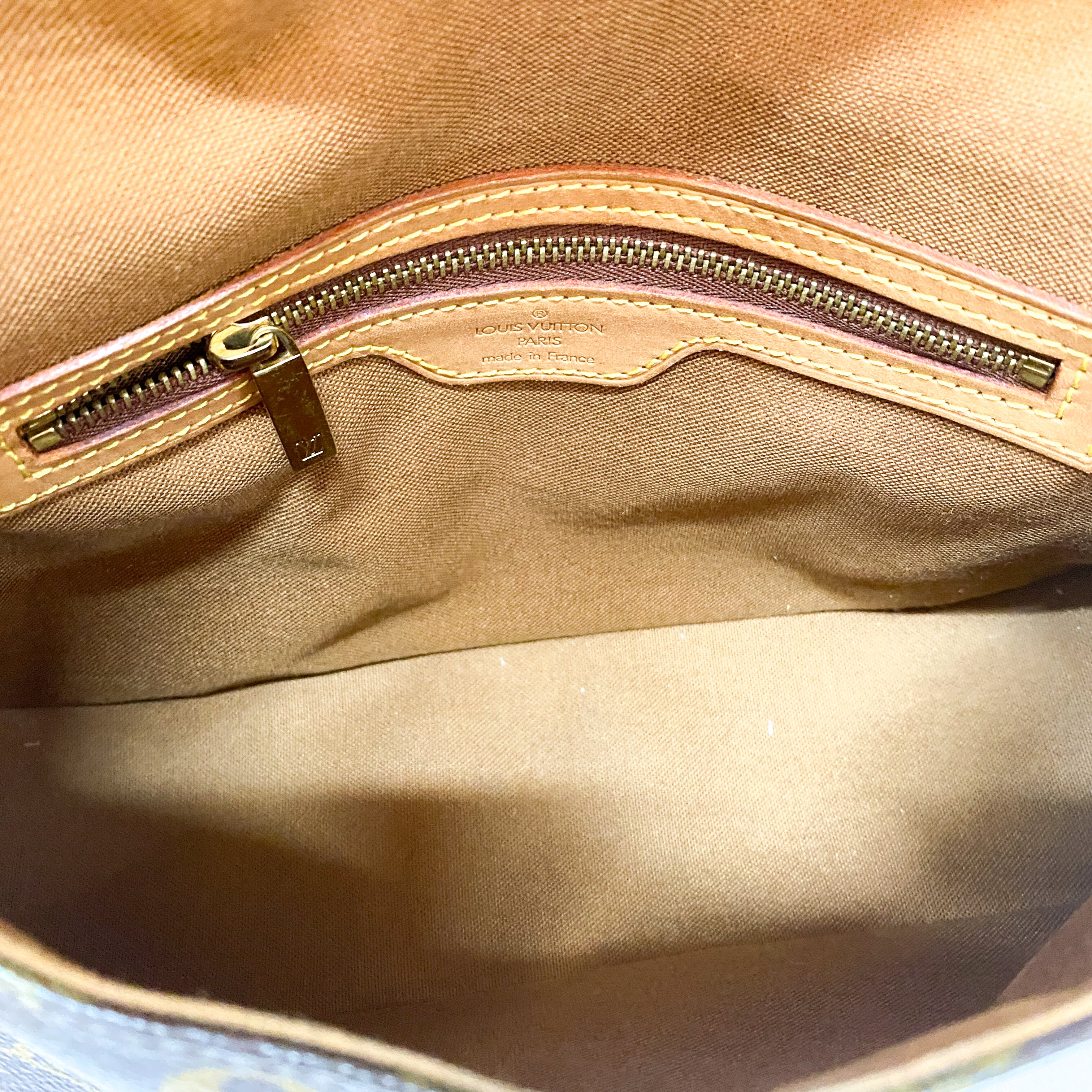 Looping PM Monogram Brown Canvas Shoulder Bag