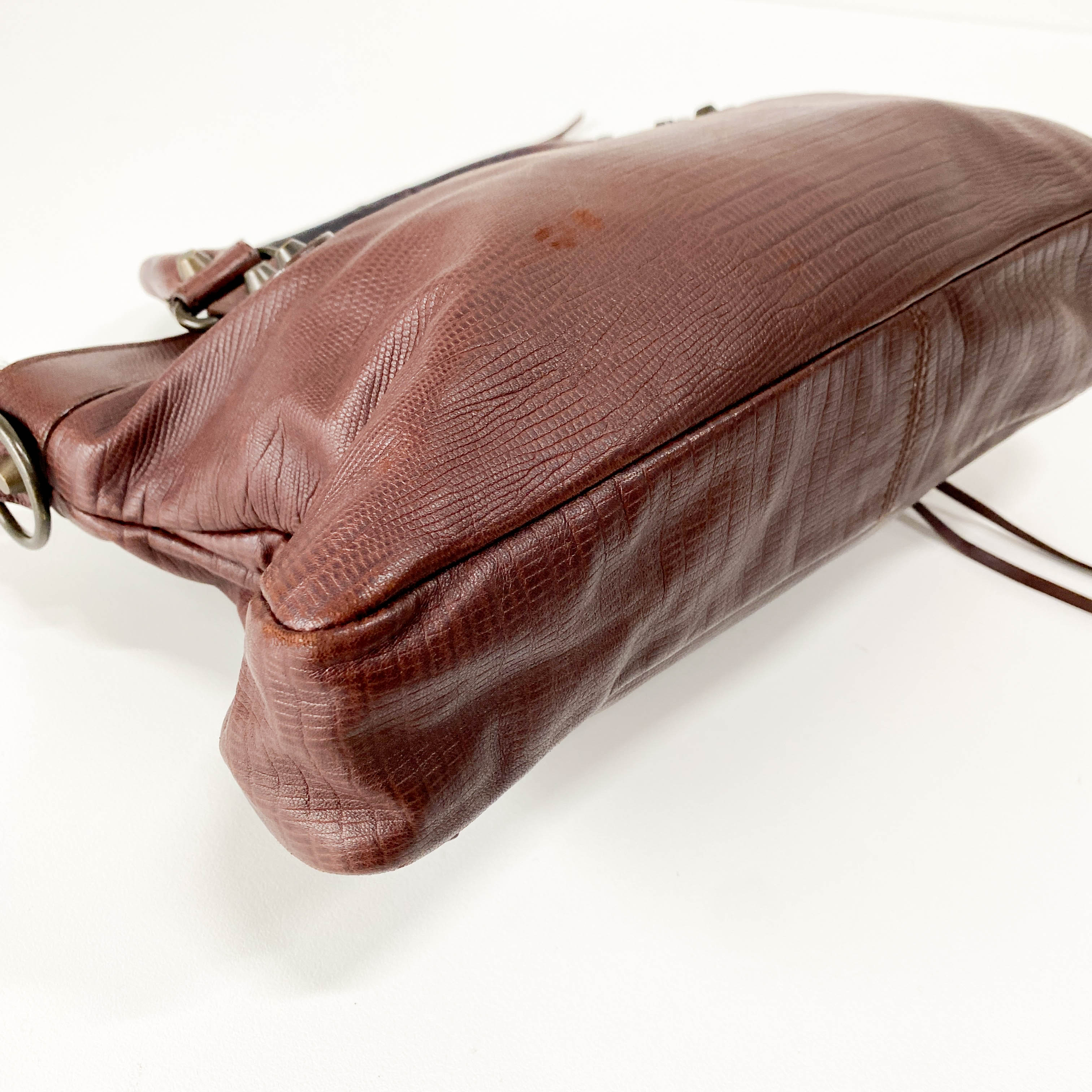 The First Brown Leather Shoulder Bag