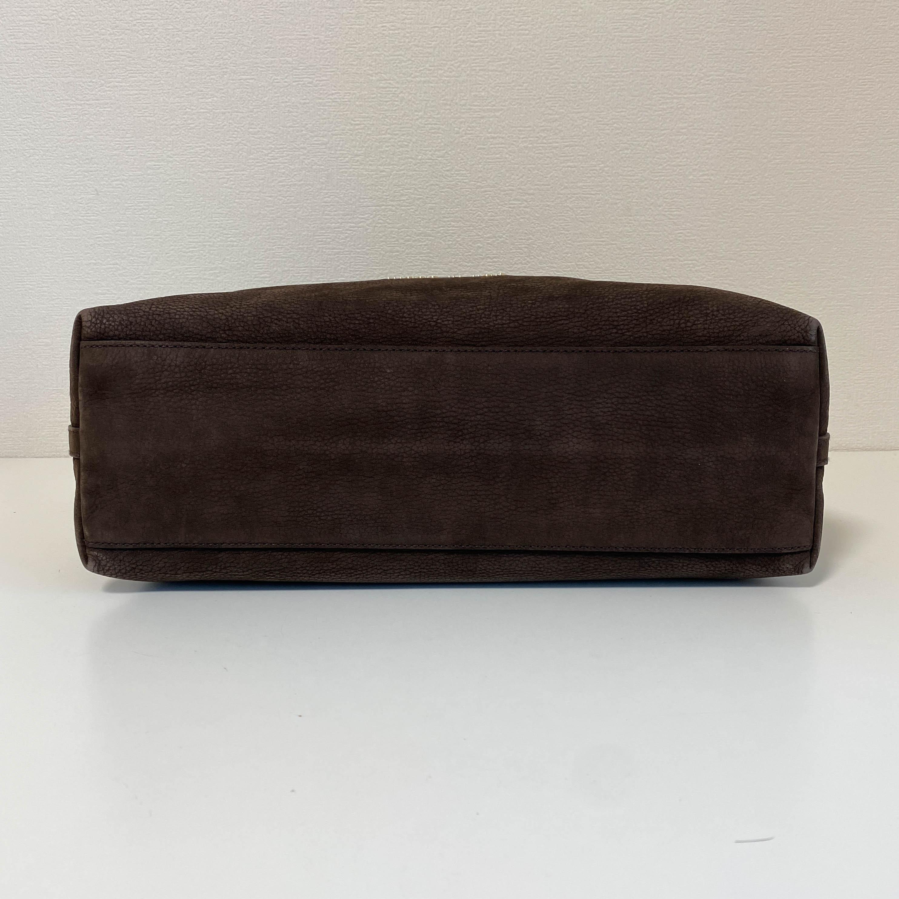 Brown Nubuck Leather Shoulder Bag