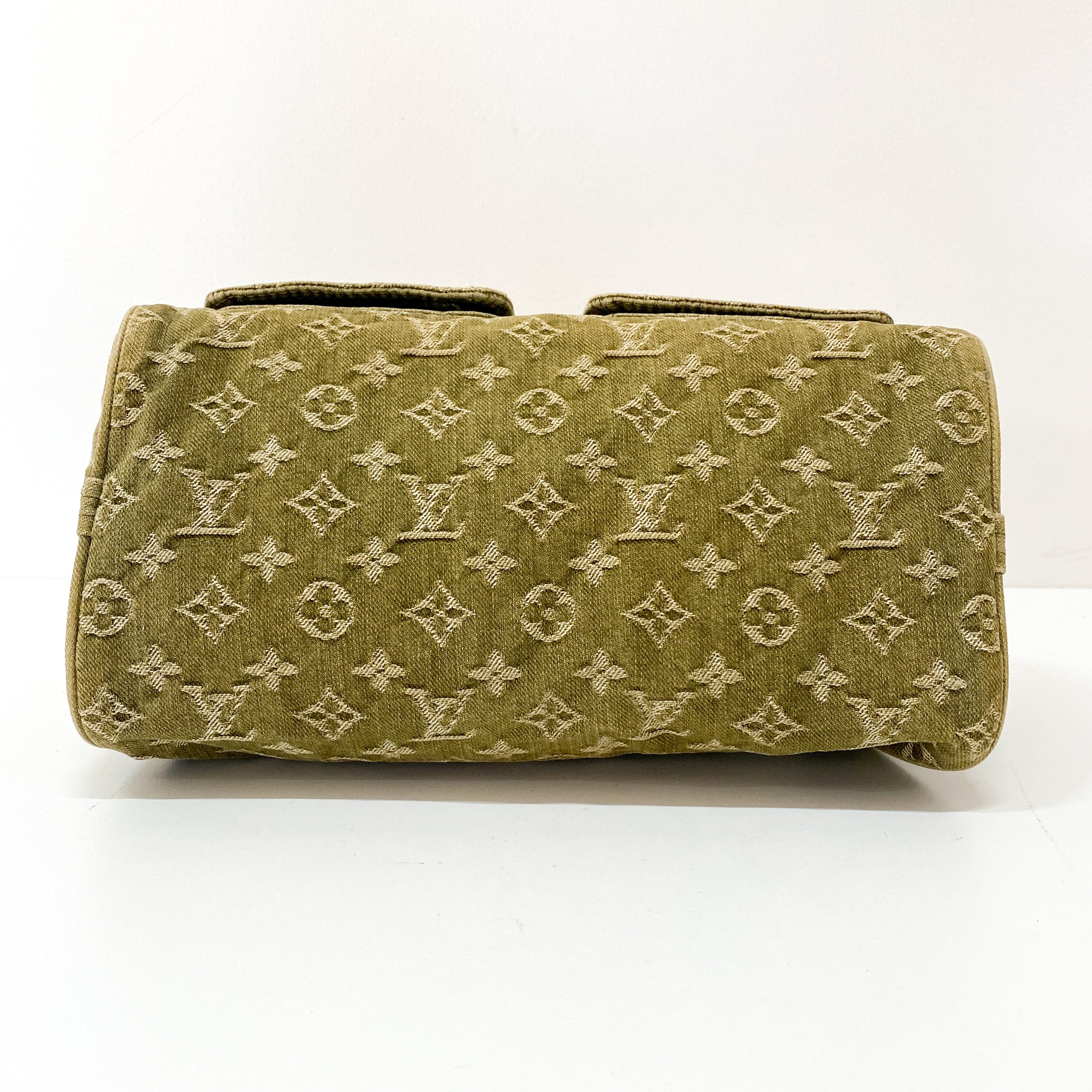 Green Denim Monogram Neo Speedy Handbag