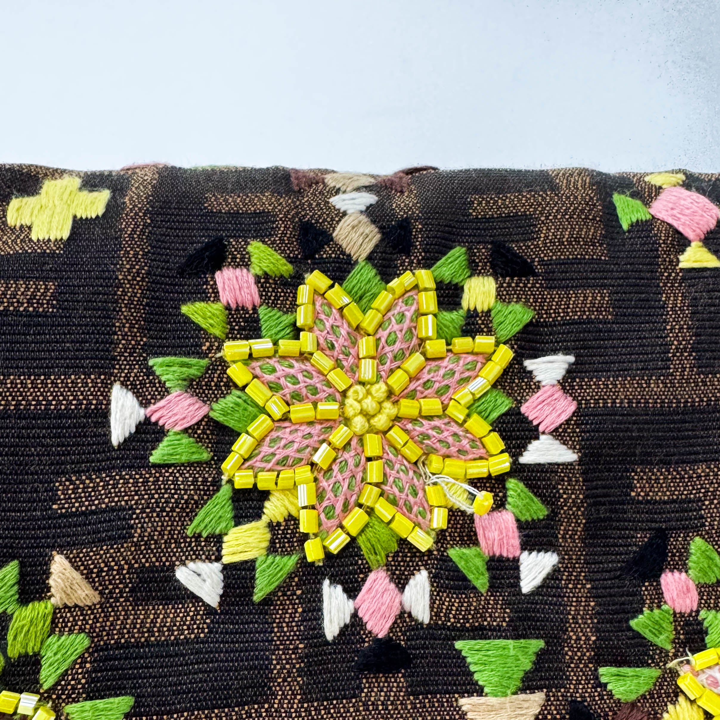 Baguette Zucca Beaded Multi Floral Shoulder Bag