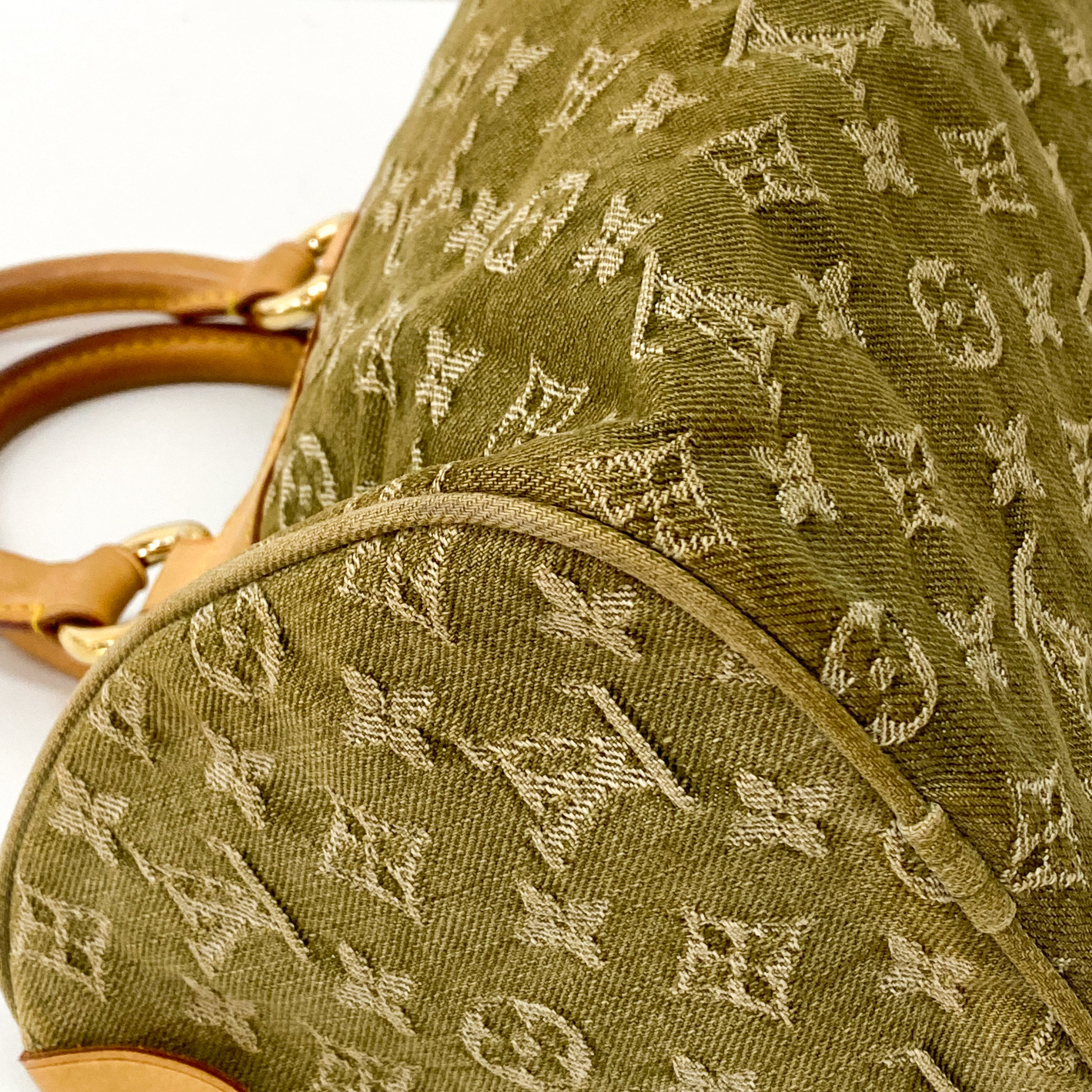 Green Denim Monogram Neo Speedy Handbag