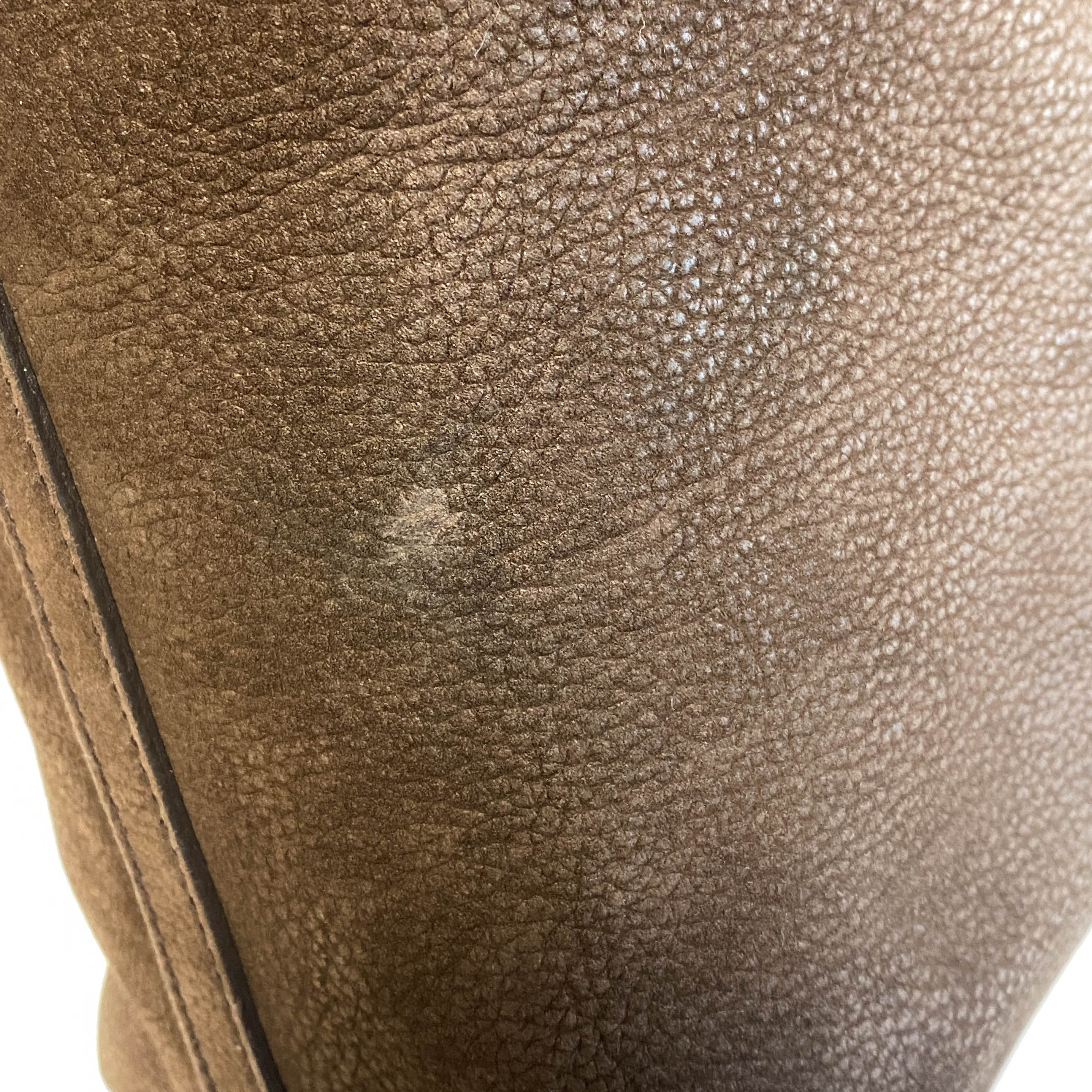 Brown Nubuck Leather Shoulder Bag