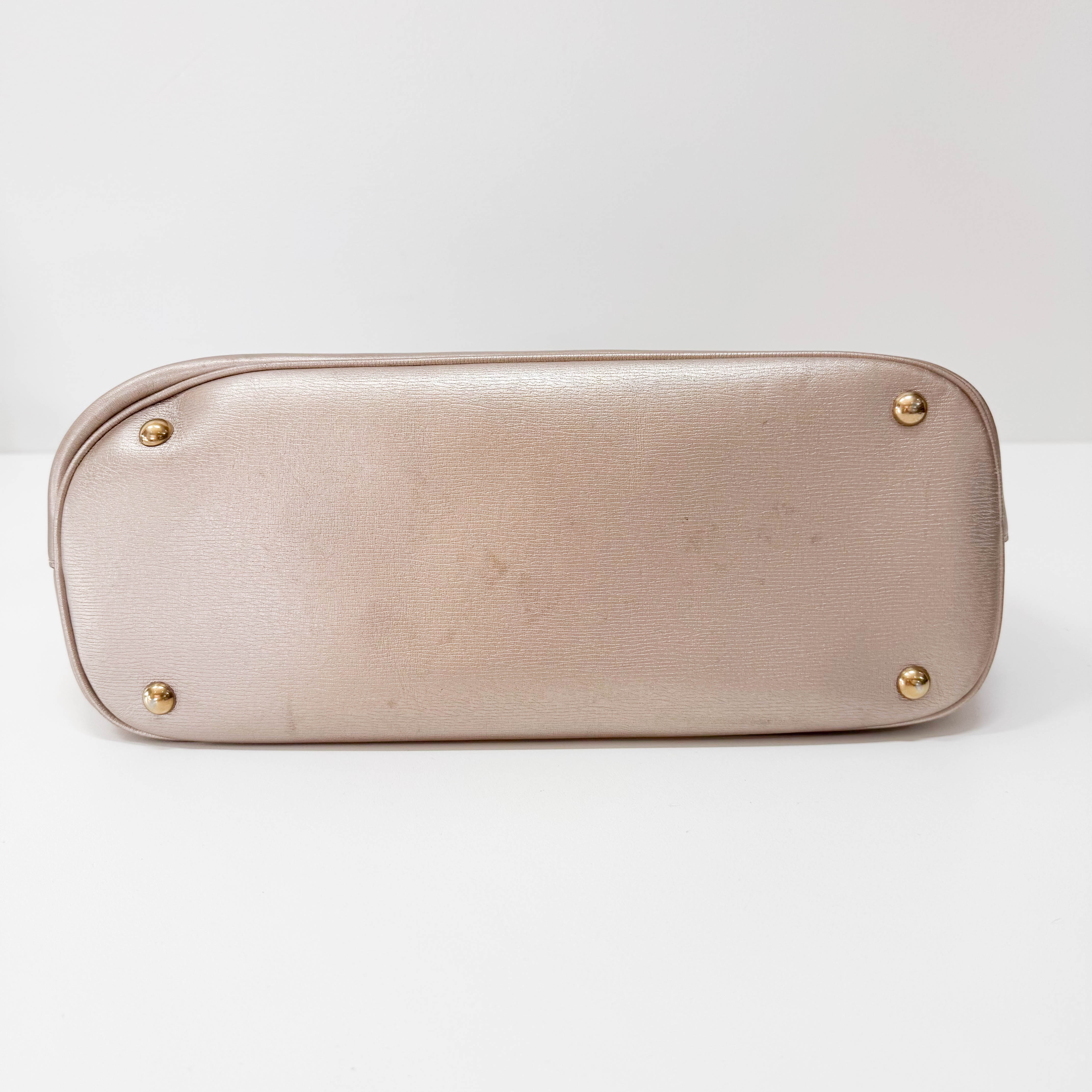 Horsebit Rosegold Leather Two Way Bag
