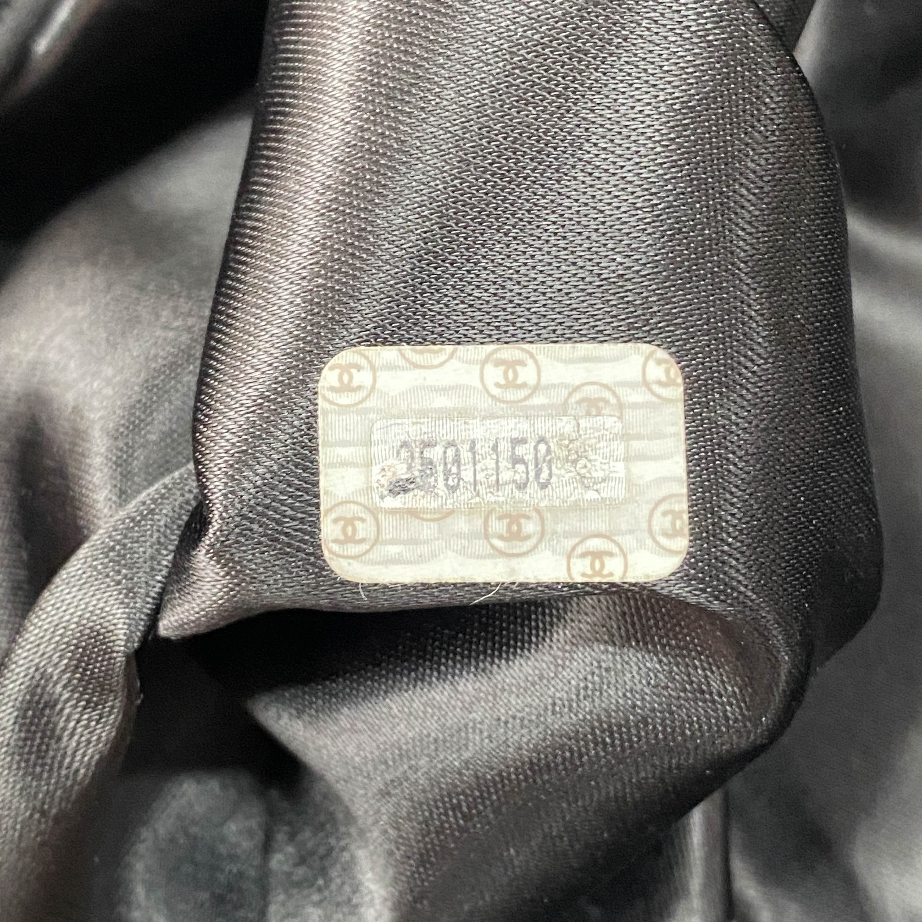 Matelassé Black Suede Shoulder Bag