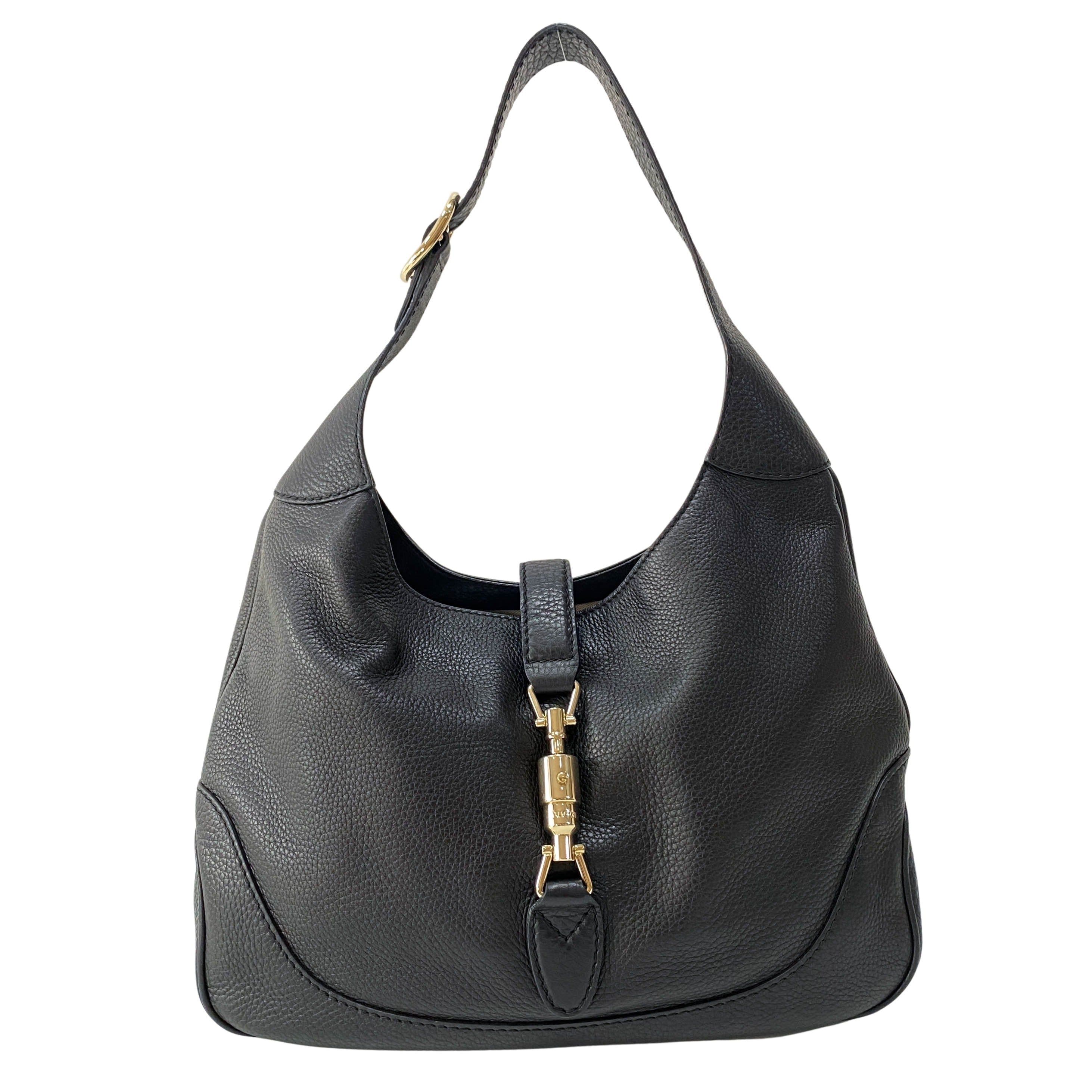 New Jackie Leather Black  Shoulder Bag