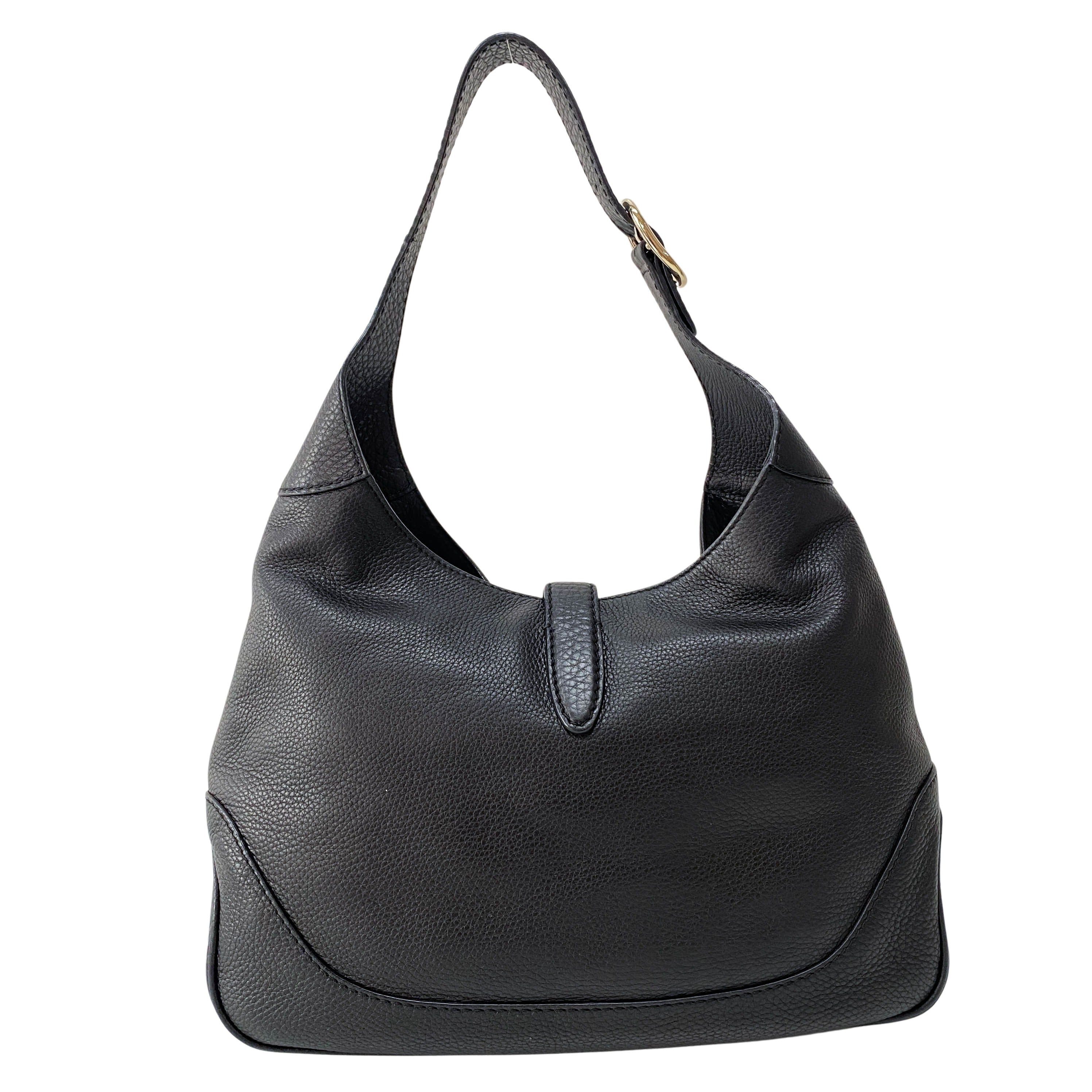 New Jackie Leather Black  Shoulder Bag