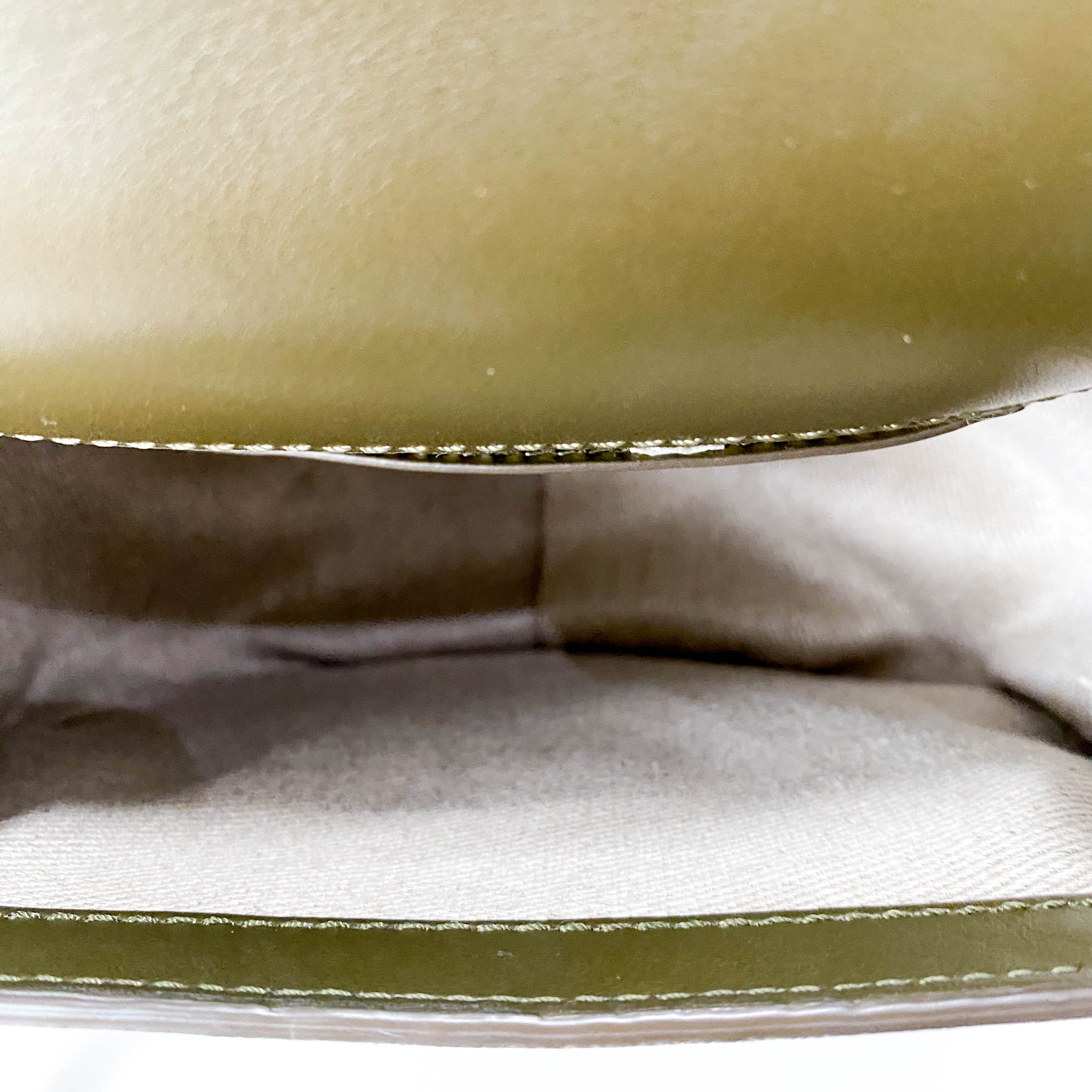 Khaki Green Velvet Shoulder Bag